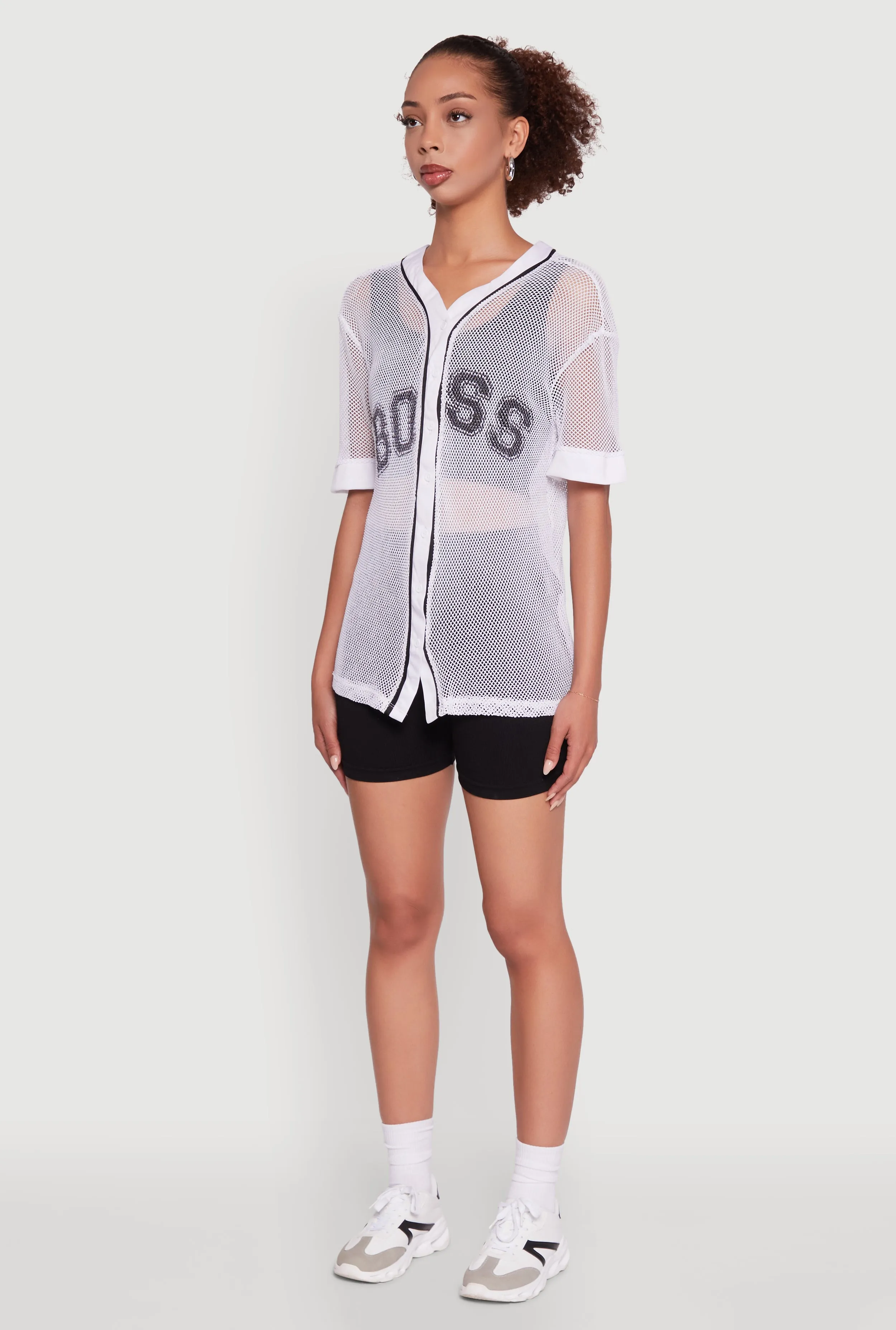 Fishnet Boss Graphic Baseball Shirt sold by Rainbow product image thumbnail 5