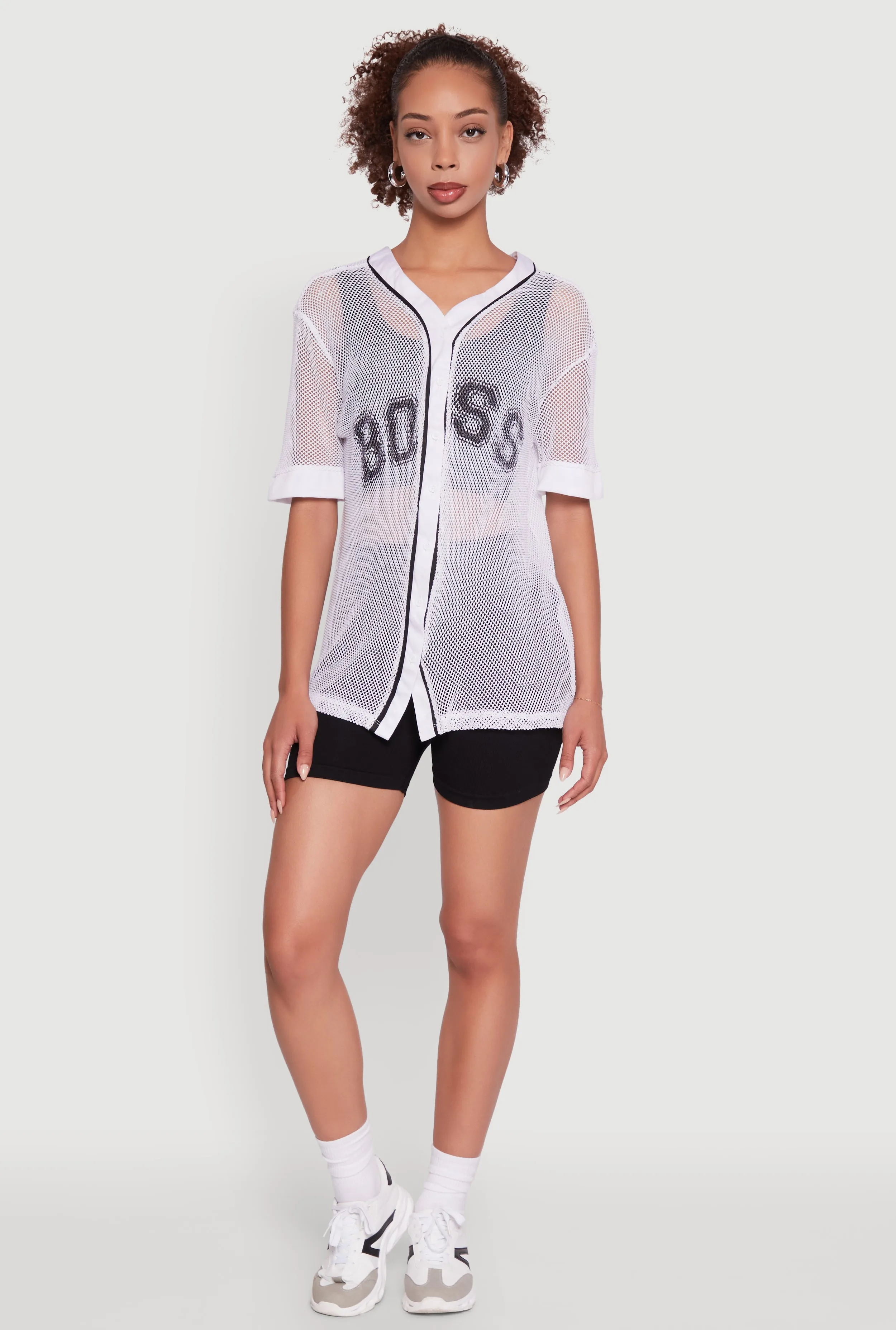 Fishnet Boss Graphic Baseball Shirt sold by Rainbow