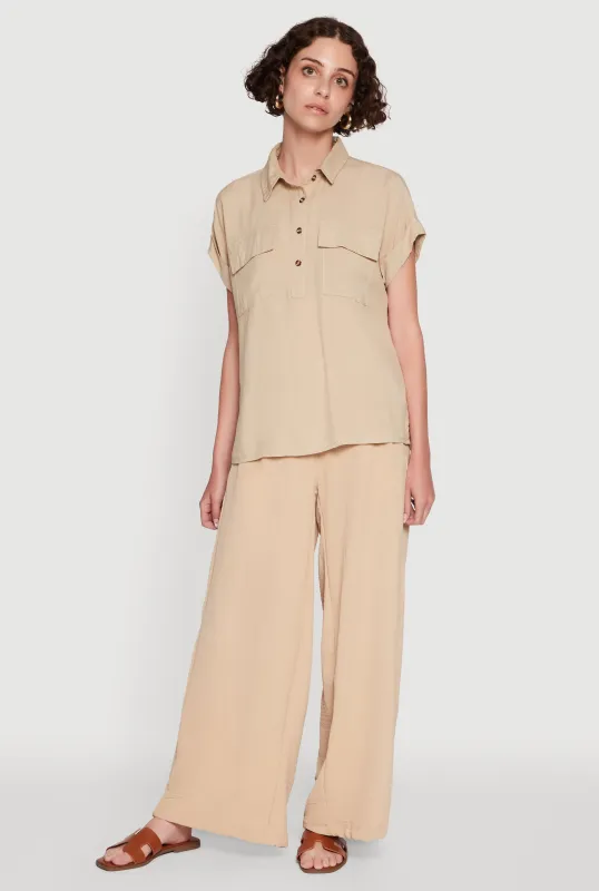 Button Front Dolman Sleeve Shirt sold by Rainbow
