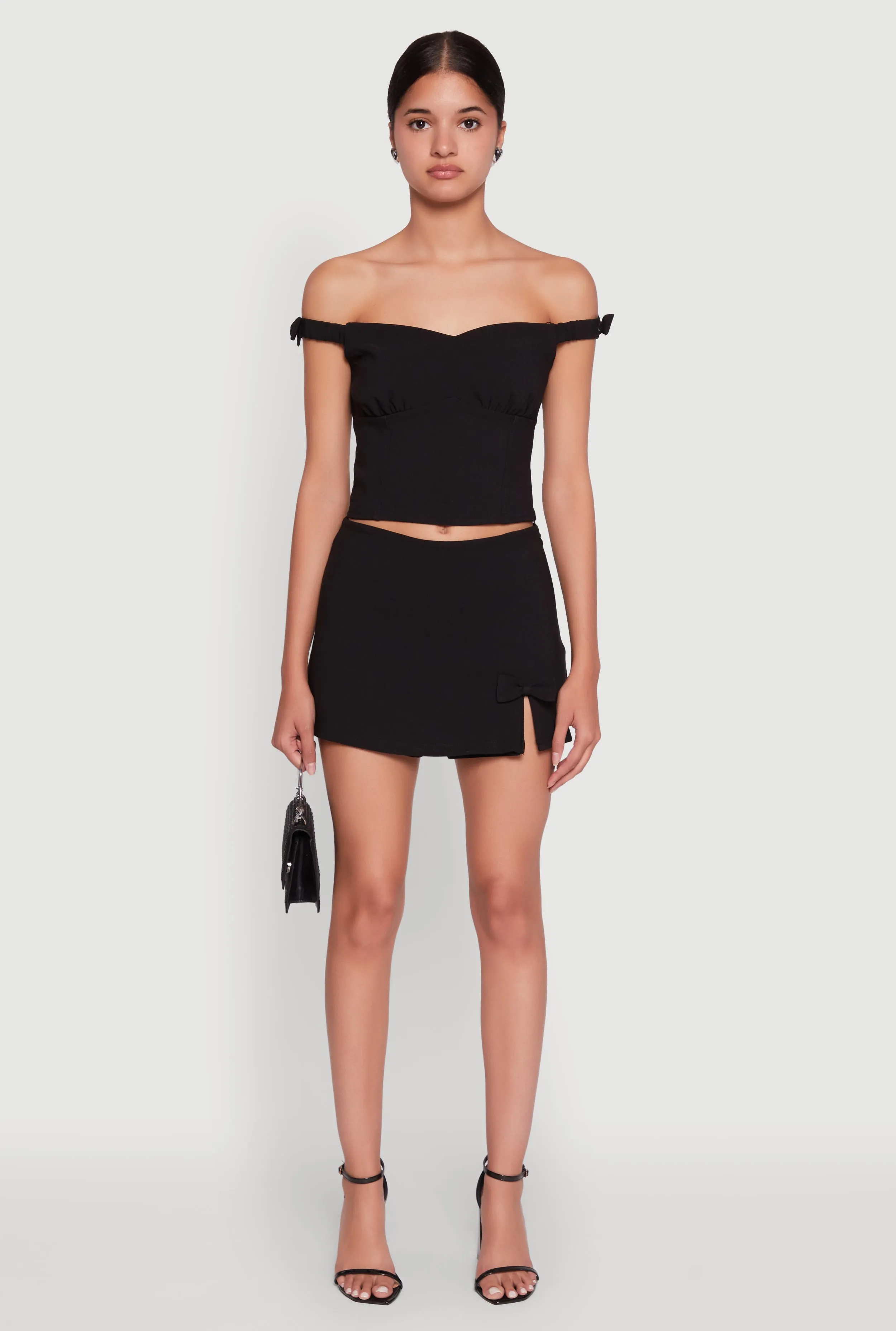 Iris Bow Detail Slit Front Skort sold by Rainbow product image thumbnail 2