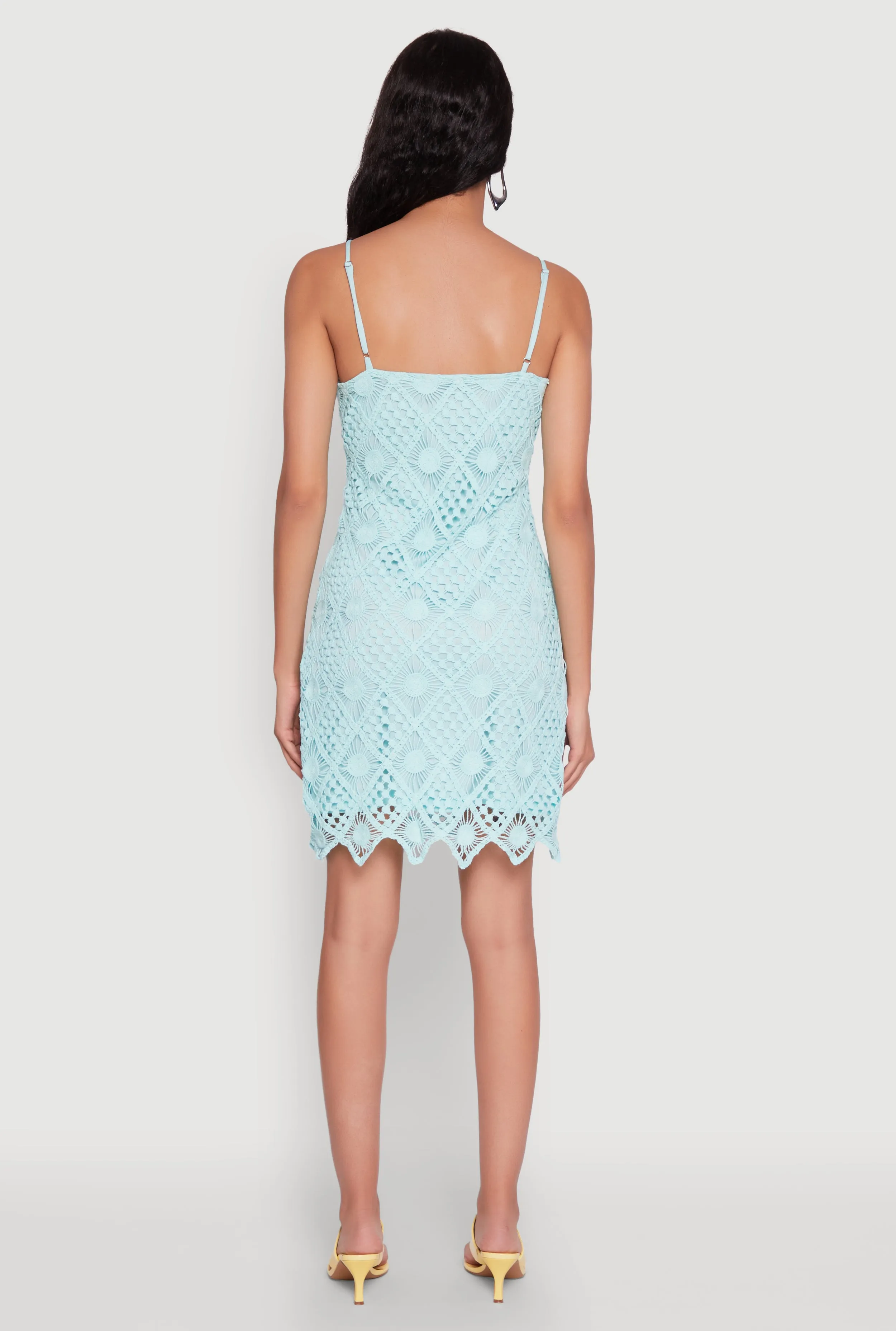 Trendy Patterned Crochet Sleeveless Dress sold by Rainbow product image thumbnail 5