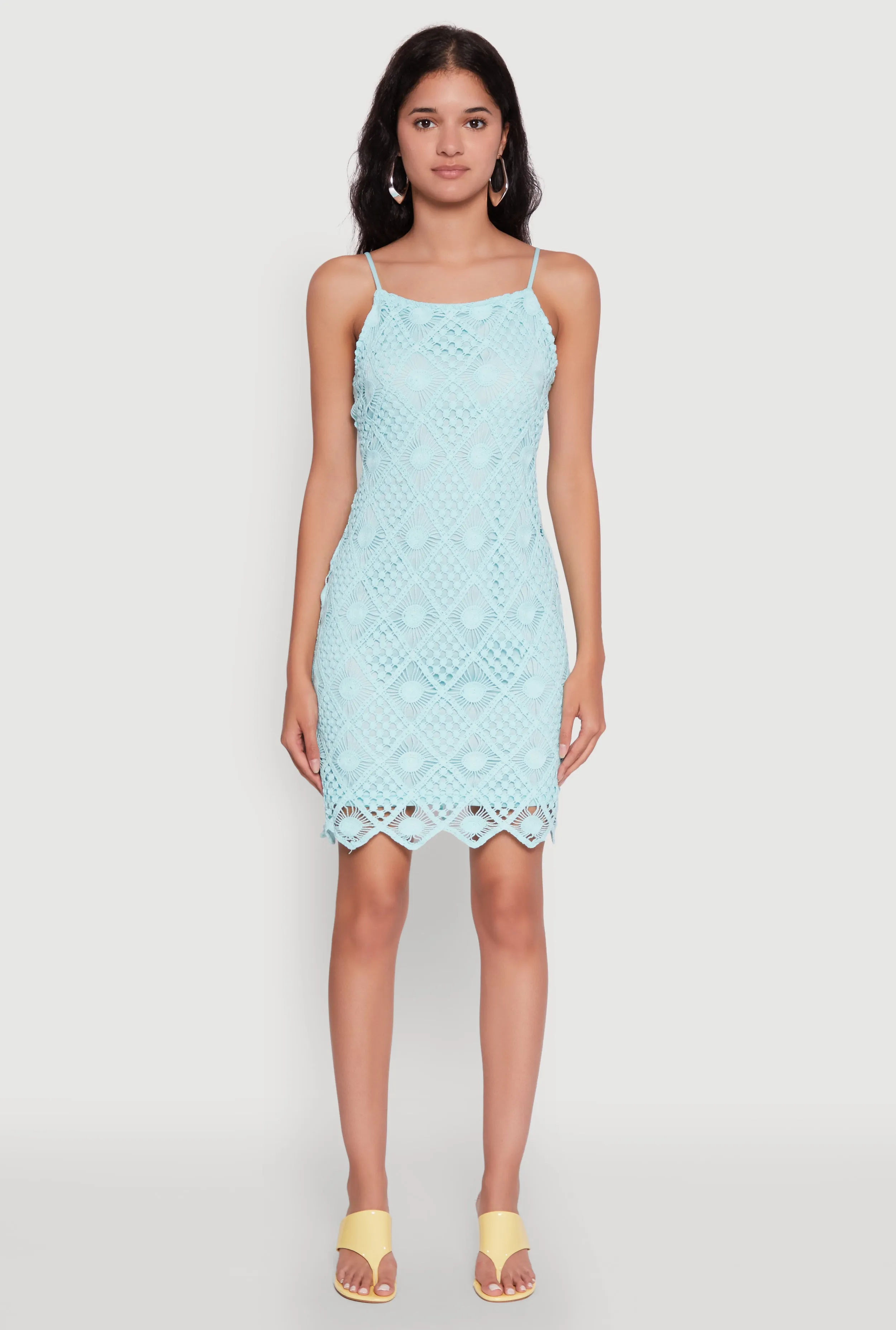 Trendy Patterned Crochet Sleeveless Dress sold by Rainbow product image thumbnail 2