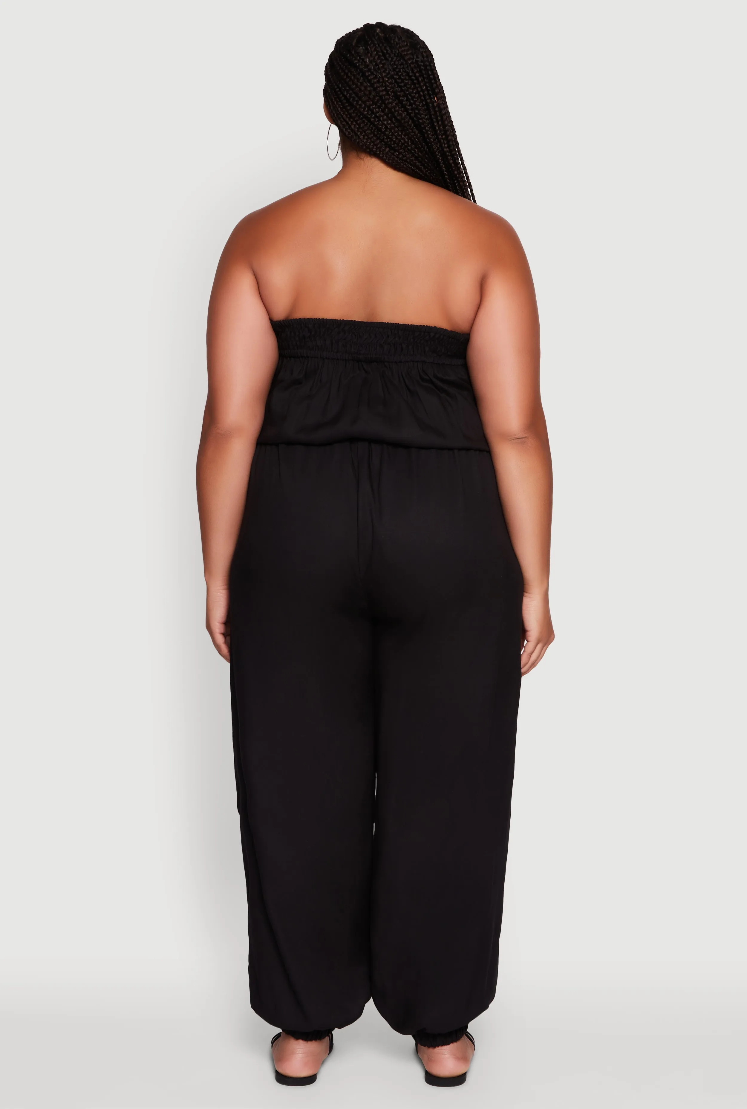 Plus Size Strapless Tube Jumpsuit with Tie Waist sold by Rainbow product image thumbnail 5