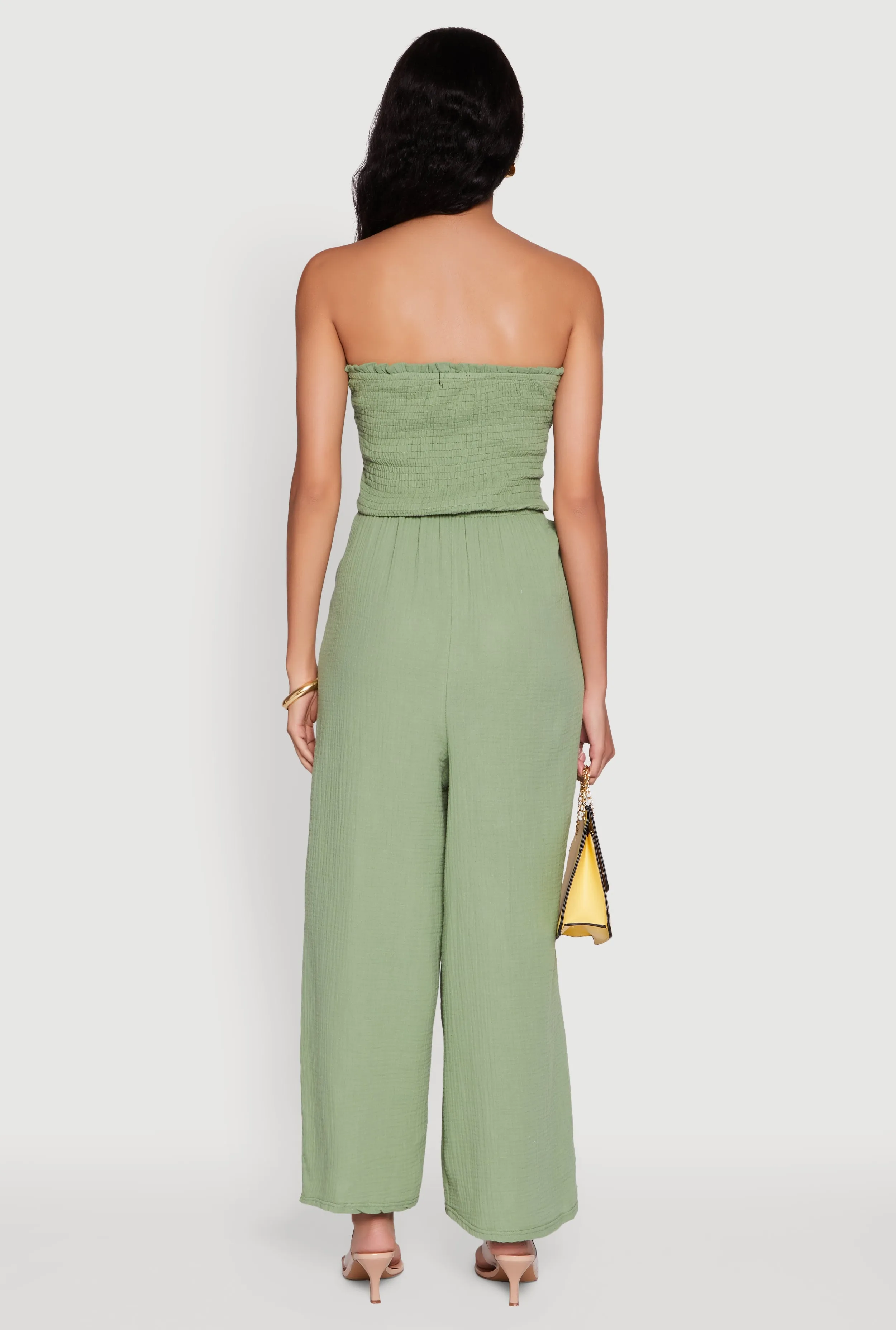 Smocked Tube Wide Leg Jumpsuit sold by Rainbow product image thumbnail 5