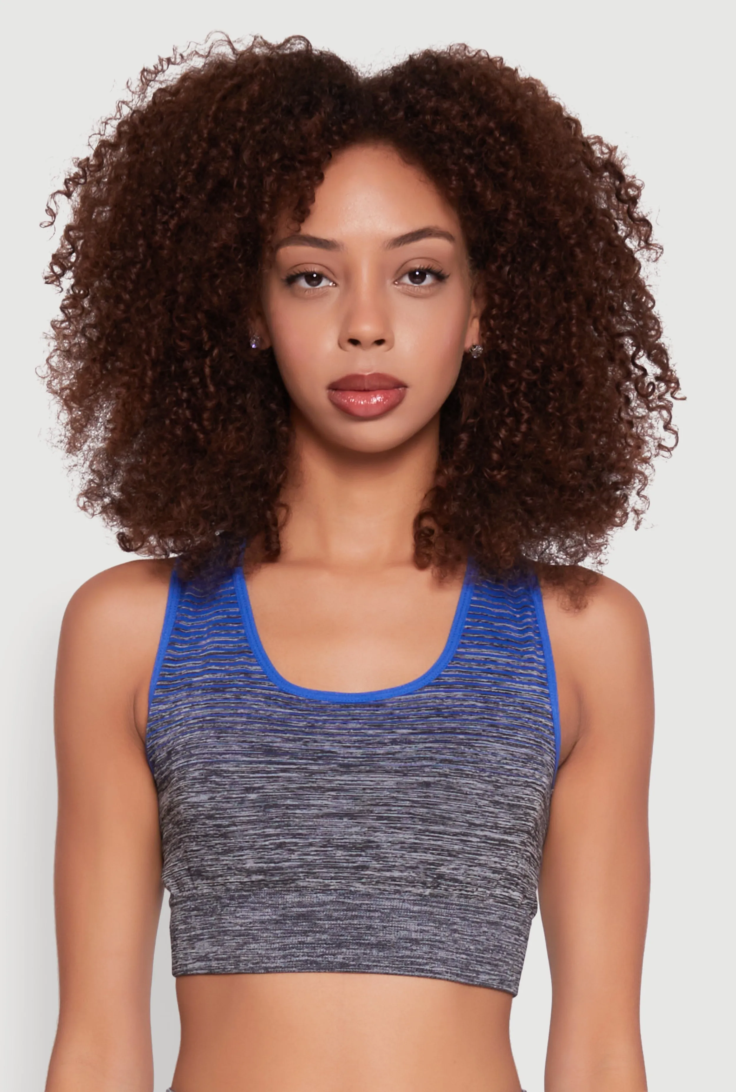 Trendy Marled Ombre Cropped Tank Top sold by Rainbow