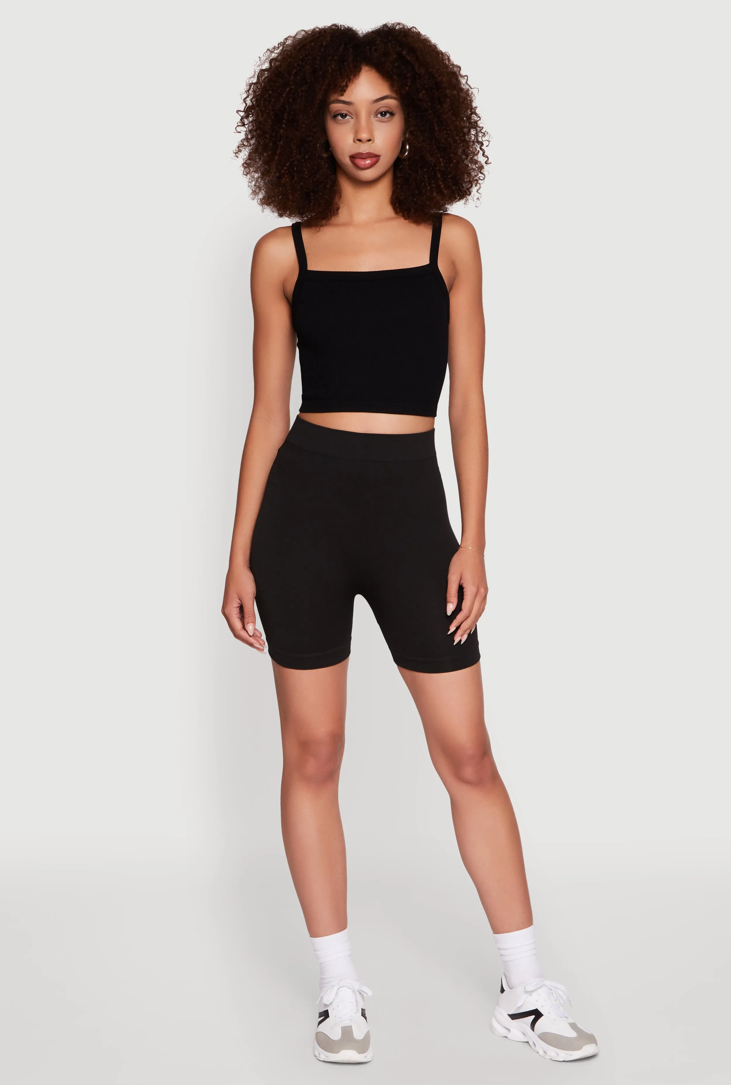 Trendy Seamless Mid Rise Biker Shorts sold by Rainbow