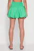 Trendy High Waisted Smocked Bubble Mini Skirt sold by Rainbow