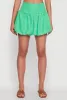 Trendy High Waisted Smocked Bubble Mini Skirt sold by Rainbow