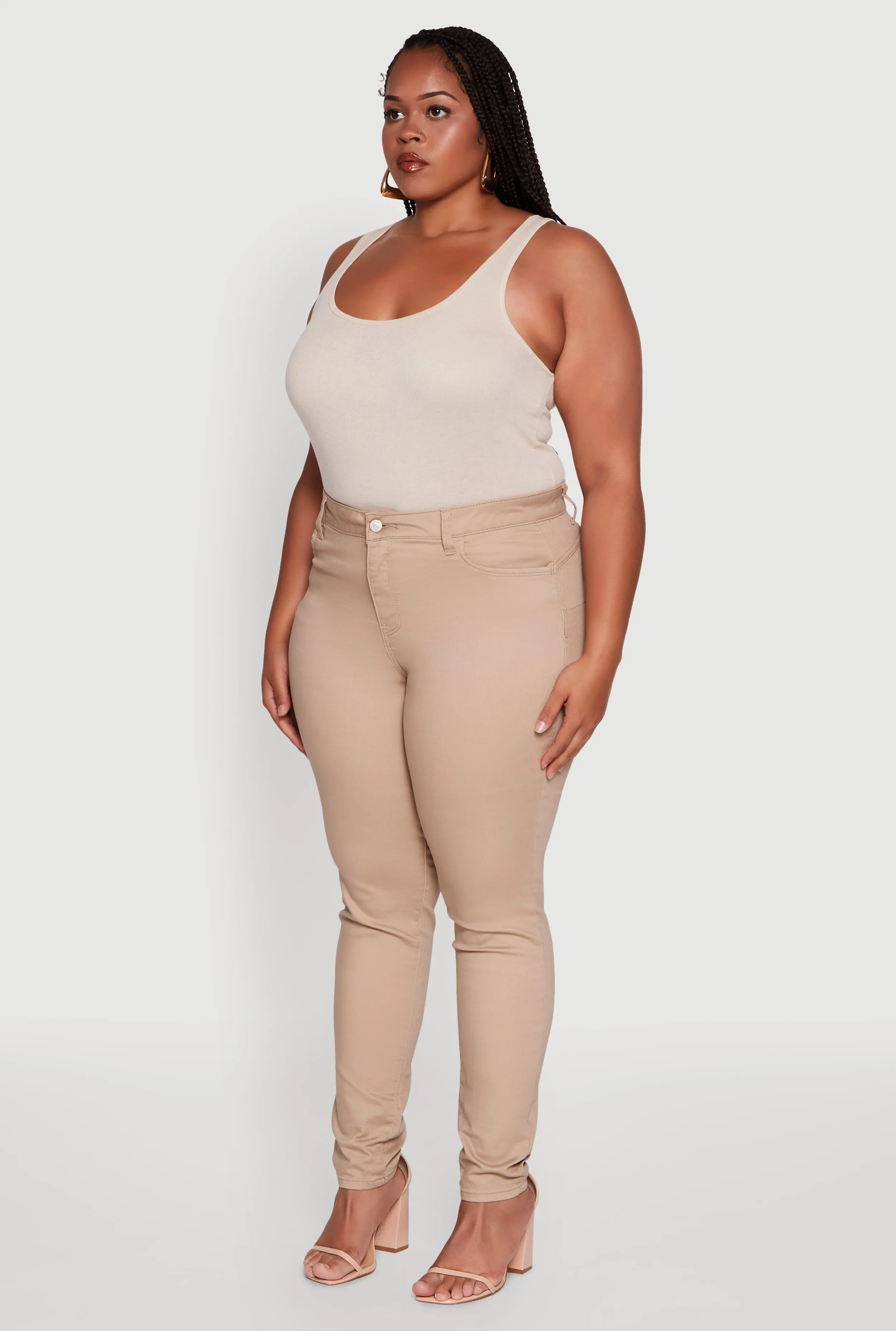 Plus Size WAX Twill High Waisted Skinny Leg Pants sold by Rainbow product image thumbnail 3