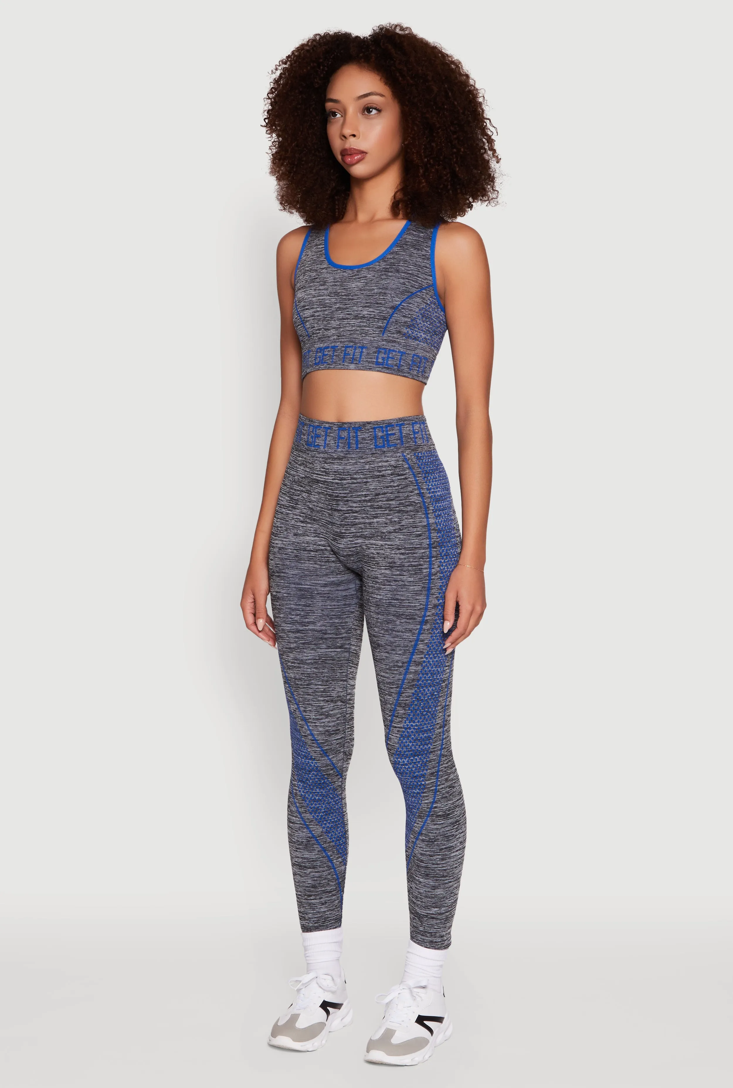 Seamless Get Fit Graphic Cropped Racerback Tank Top sold by Rainbow product image thumbnail 5