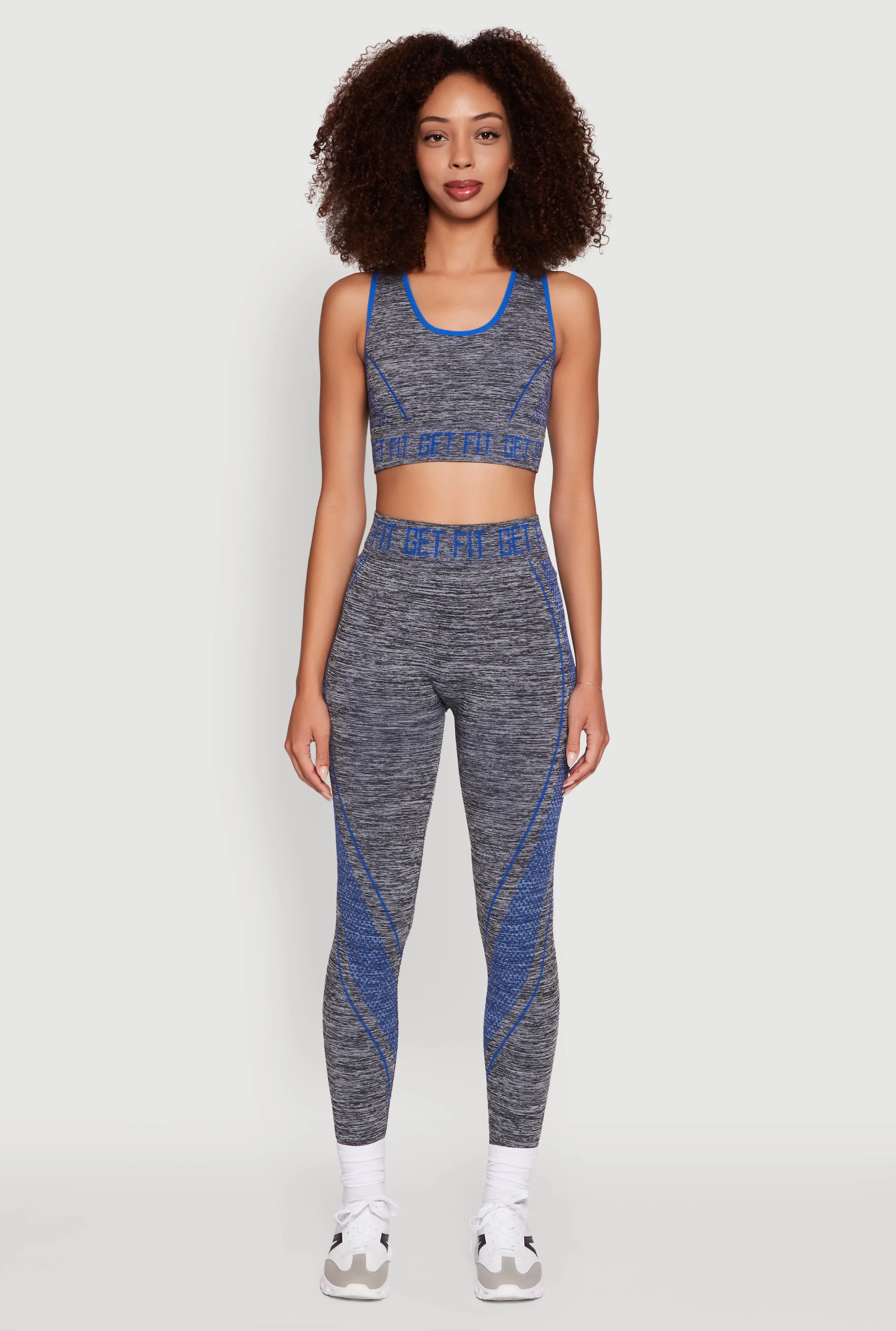 Seamless Get Fit Graphic Cropped Racerback Tank Top sold by Rainbow product image thumbnail 3