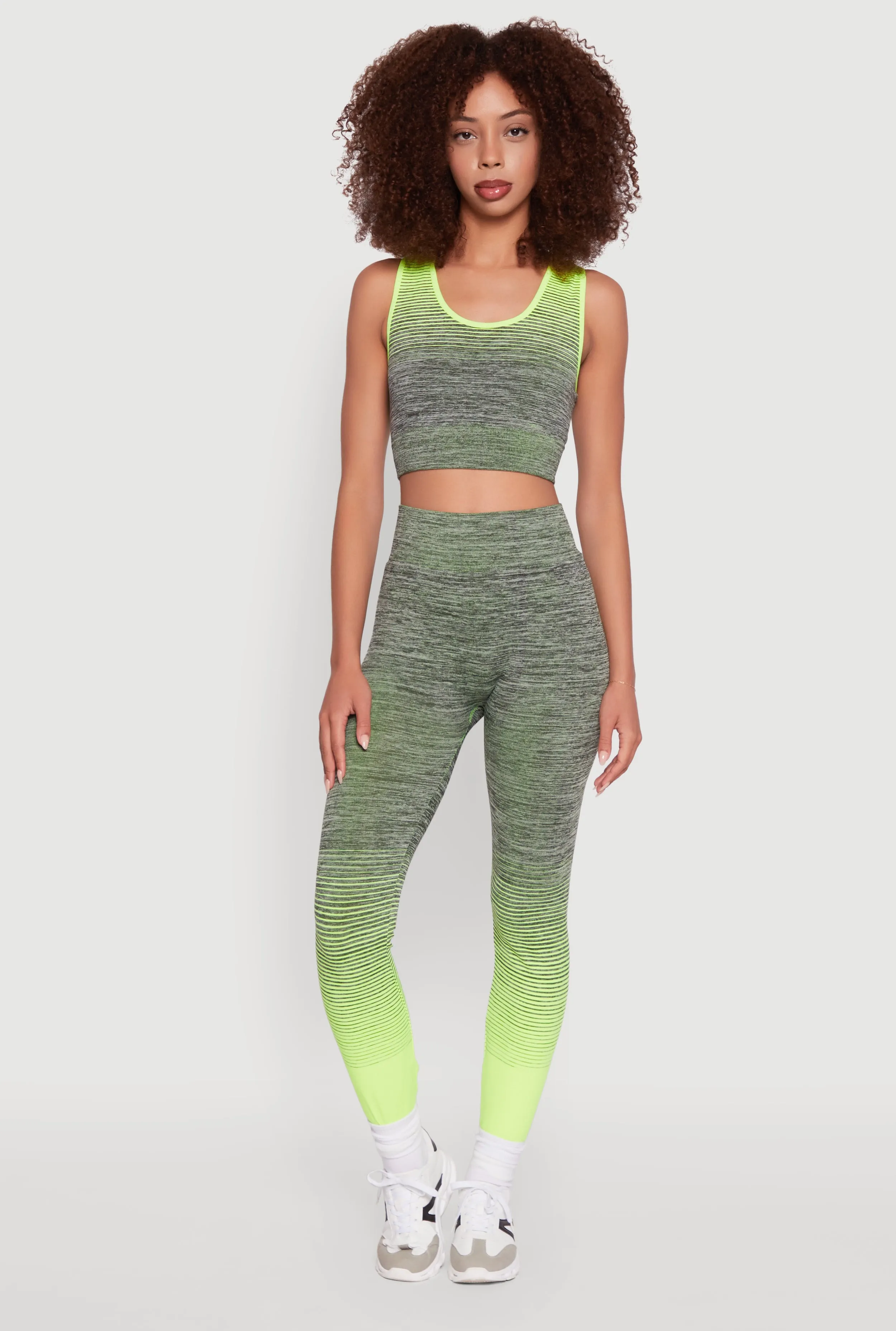 Trendy Marled Ombre Cropped Tank Top sold by Rainbow product image thumbnail 2