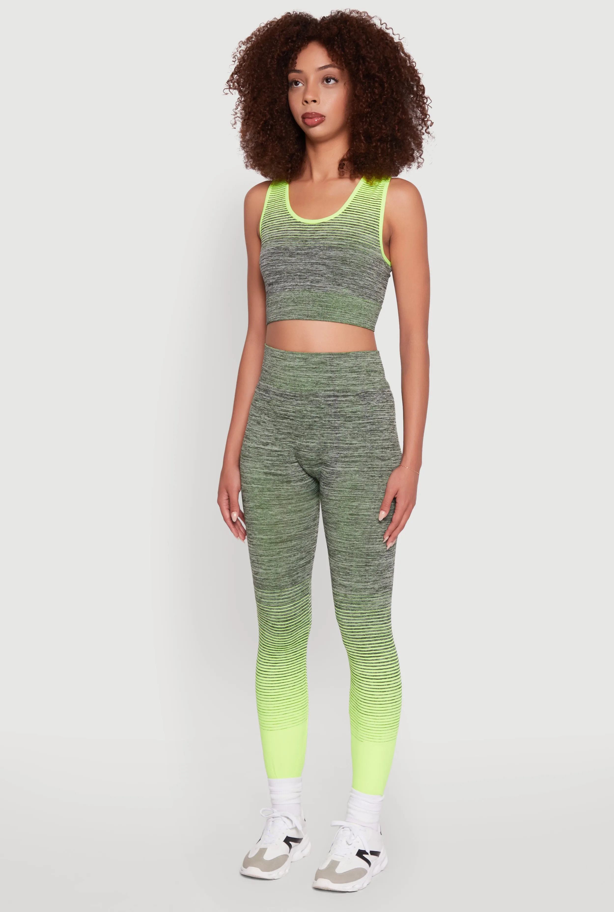 Trendy Marled Ombre Cropped Tank Top sold by Rainbow product image thumbnail 5