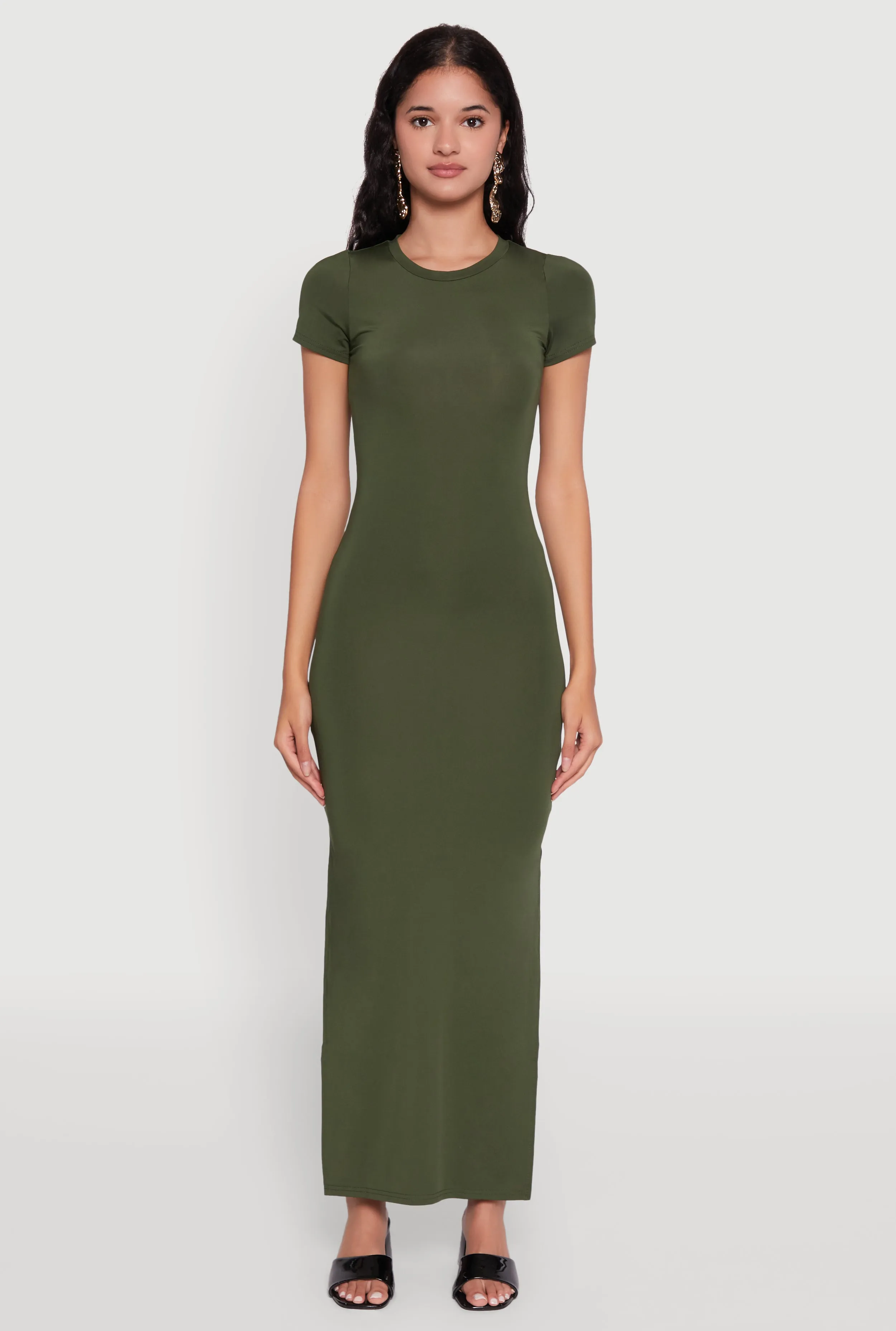 Daisy Crew Neck Side Slit T Shirt Dress sold by Rainbow product image thumbnail 2