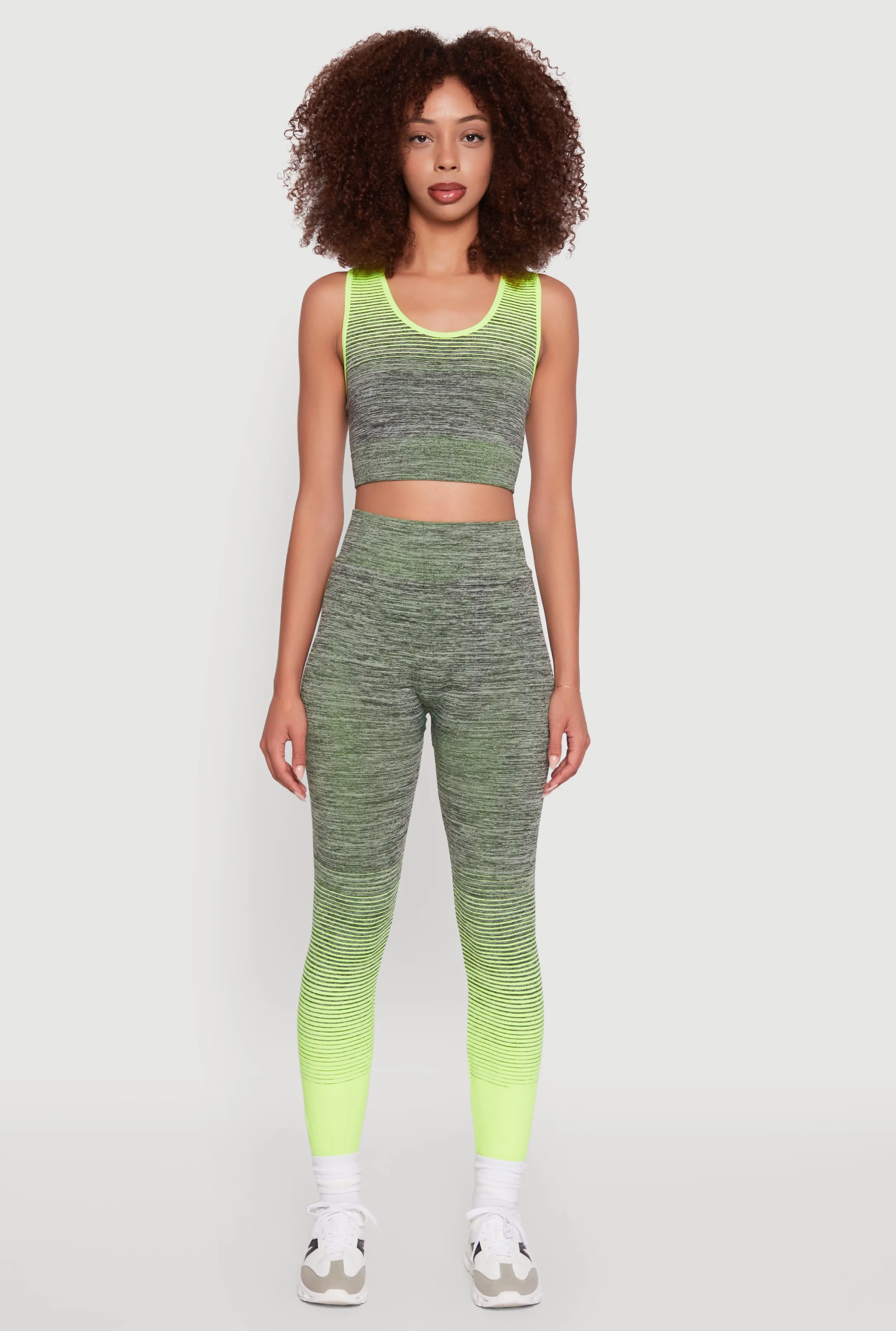 Trendy Marled Ombre Stretch Leggings sold by Rainbow product image thumbnail 2