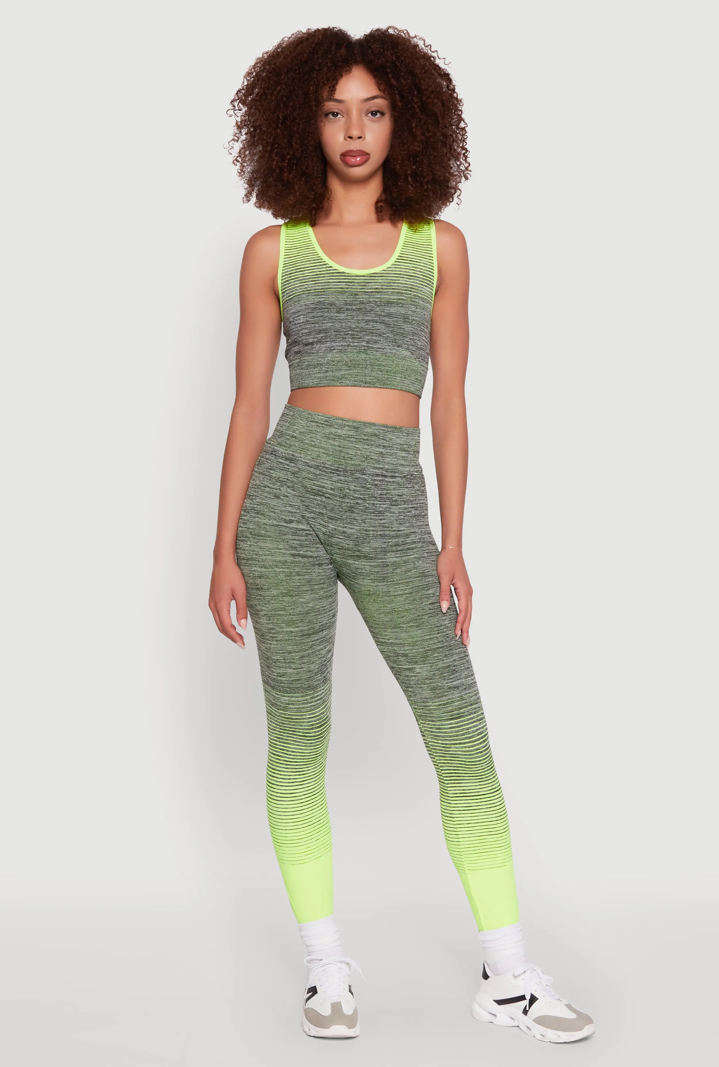 Trendy Marled Ombre Stretch Leggings sold by Rainbow