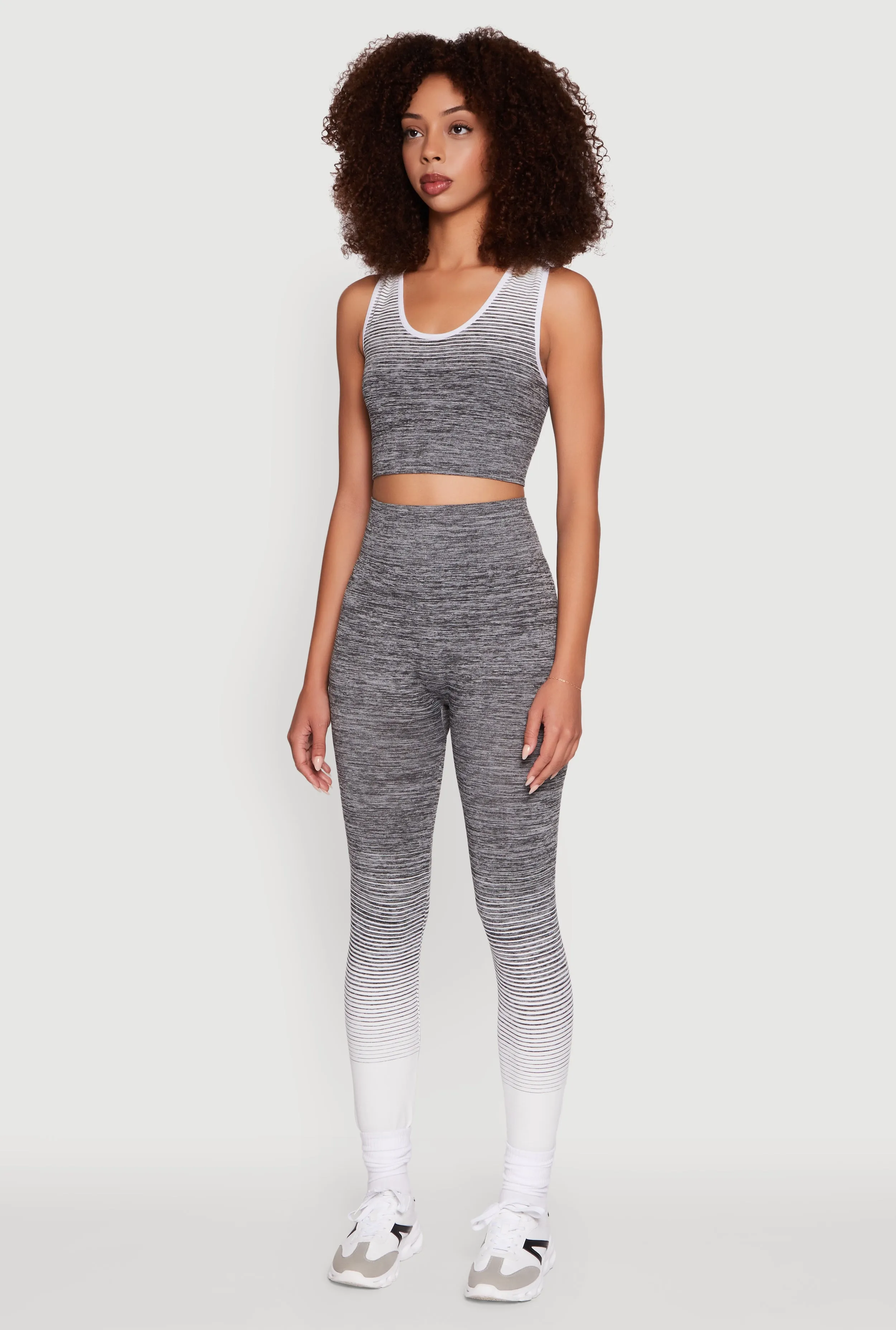 Trendy Marled Ombre Cropped Tank Top sold by Rainbow product image thumbnail 5