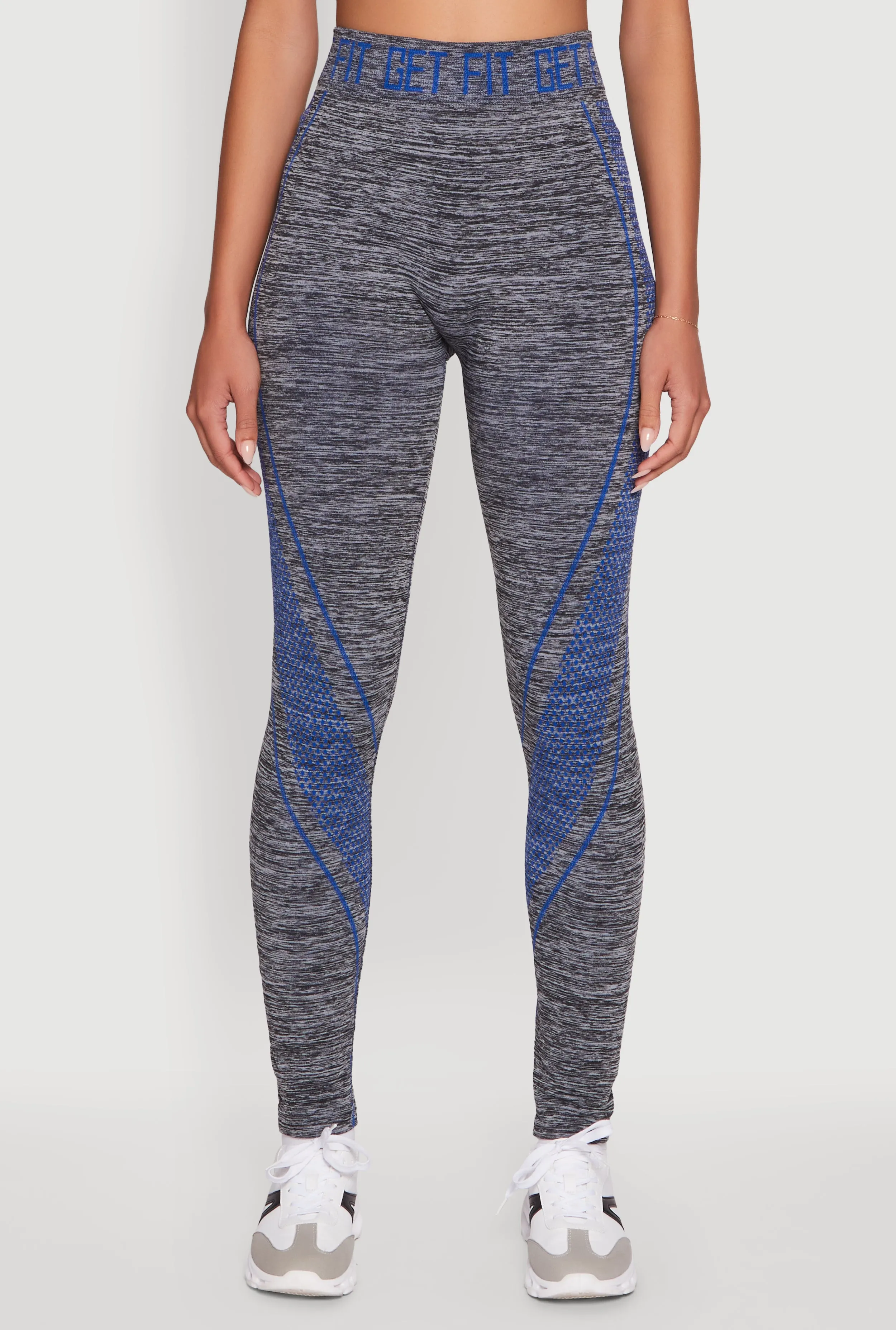 Get Fit Graphic Print Marled High Waisted Leggings sold by Rainbow product image thumbnail 3