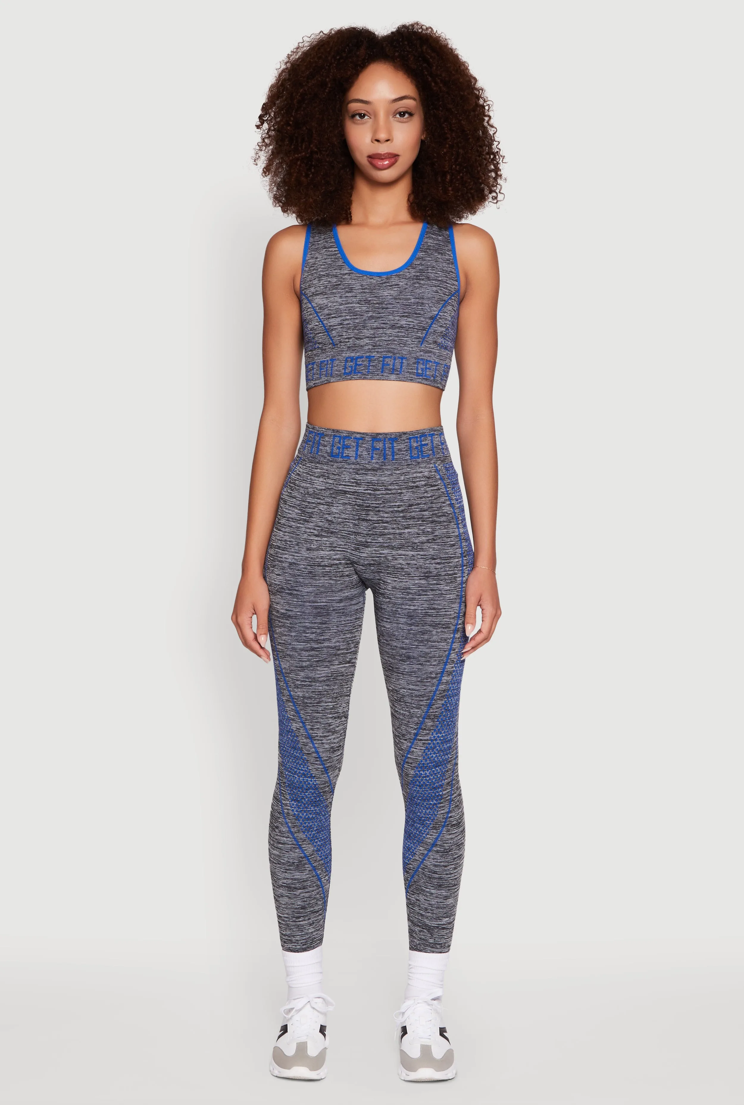 Get Fit Graphic Print Marled High Waisted Leggings sold by Rainbow product image thumbnail 2
