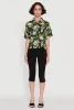 Trendy Tropical Floral Button Front Short Sleeve Shirt sold by Rainbow