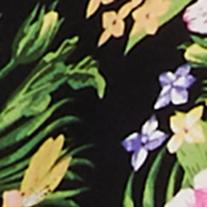 Trendy Tropical Floral Button Front Short Sleeve Shirt sold by Rainbow product image thumbnail 4