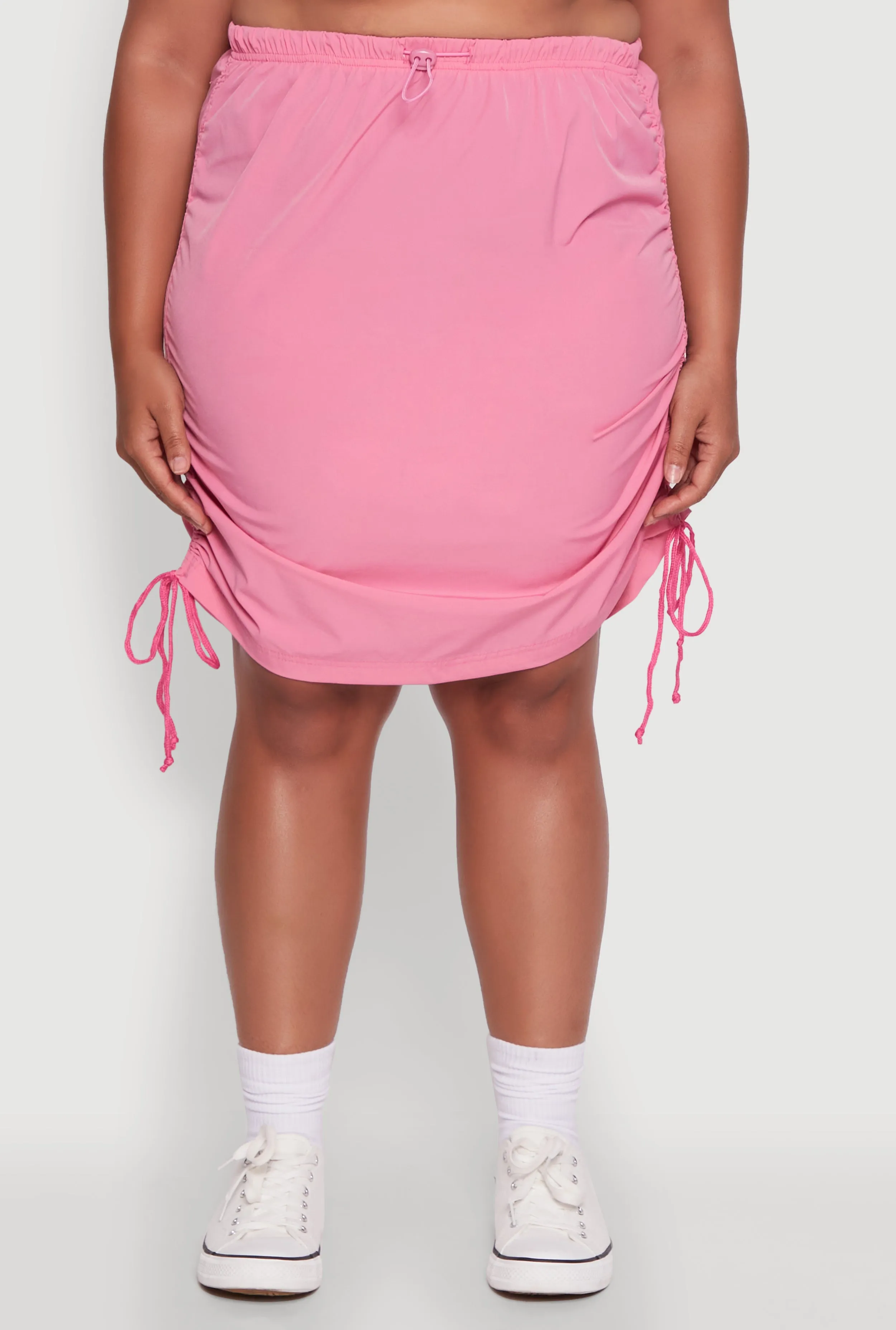 Plus Size Toggle Drawstring Waist Midi Skirt sold by Rainbow product image thumbnail 5