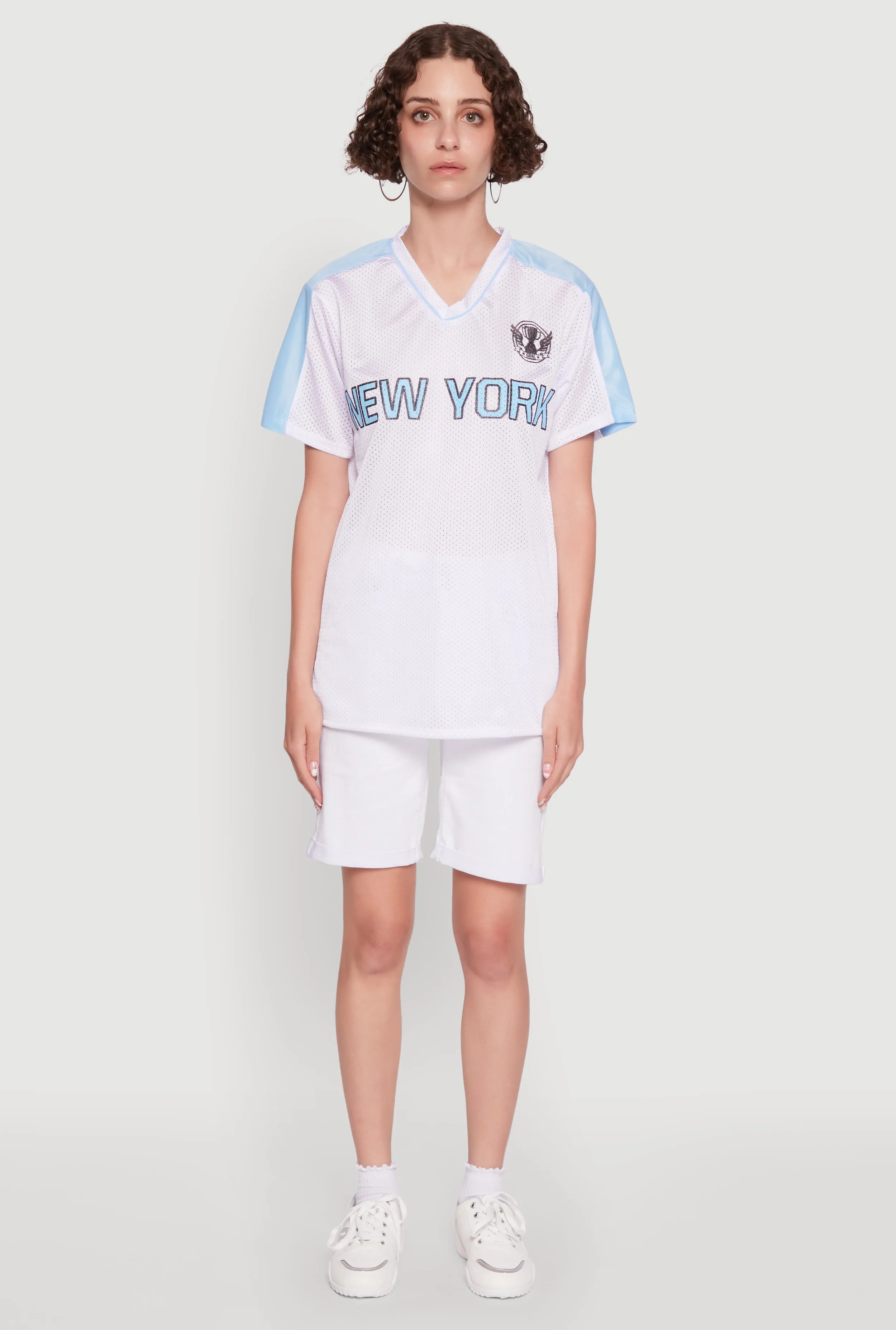 Trendy V-Neck New York Graphic Jersey sold by Rainbow product image thumbnail 3