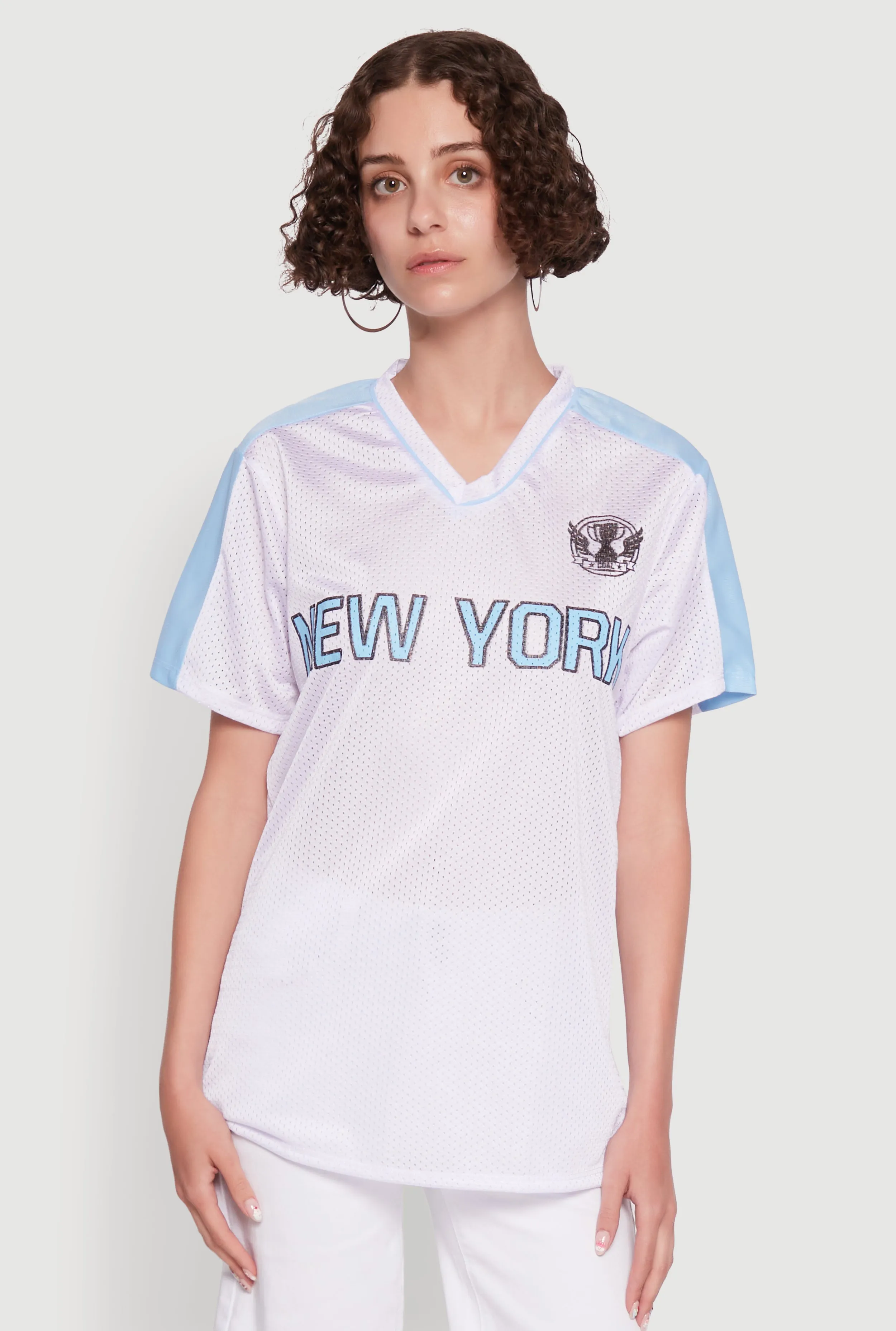 Trendy V-Neck New York Graphic Jersey sold by Rainbow product image thumbnail 2