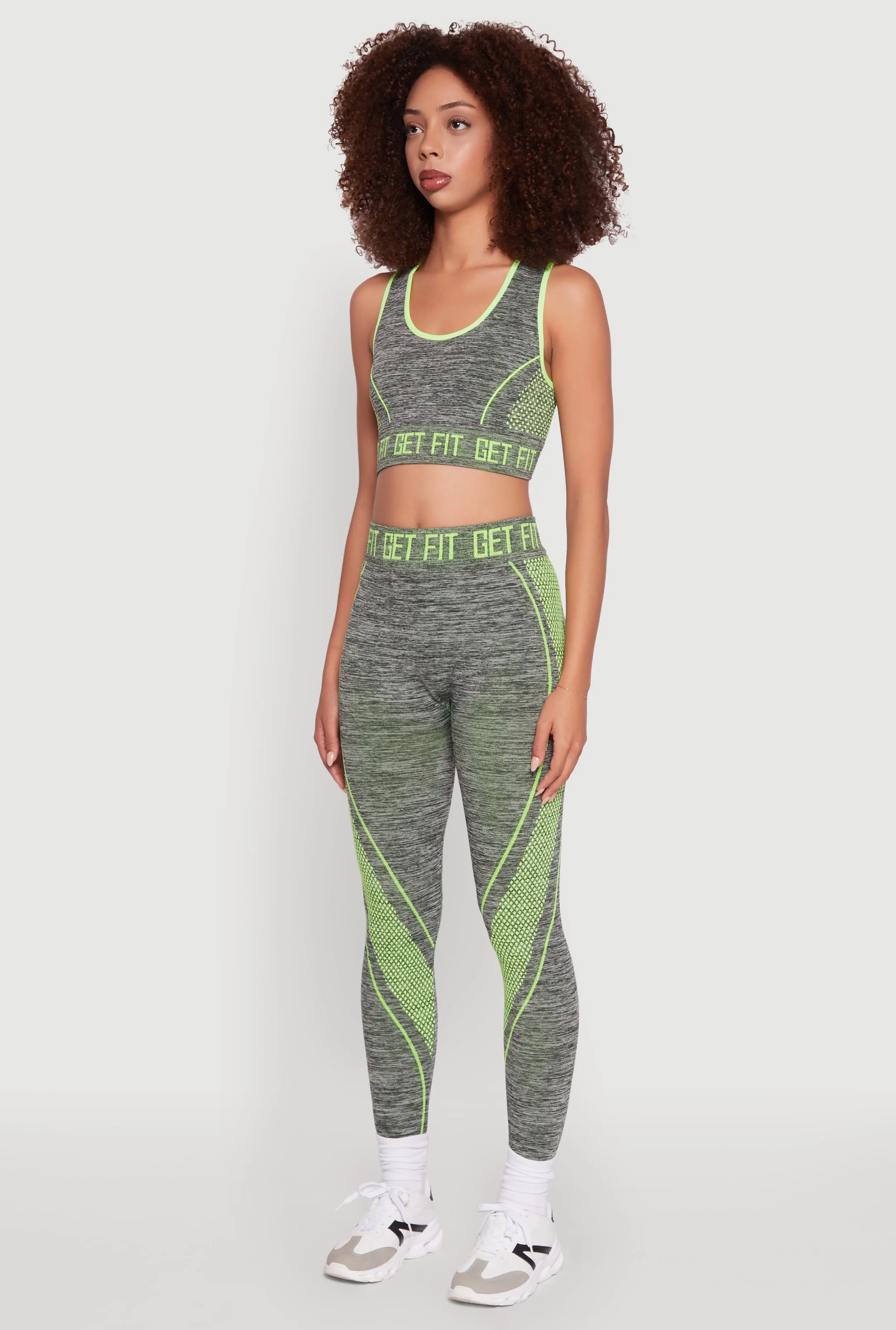 Seamless Get Fit Graphic Cropped Racerback Tank Top sold by Rainbow product image thumbnail 5