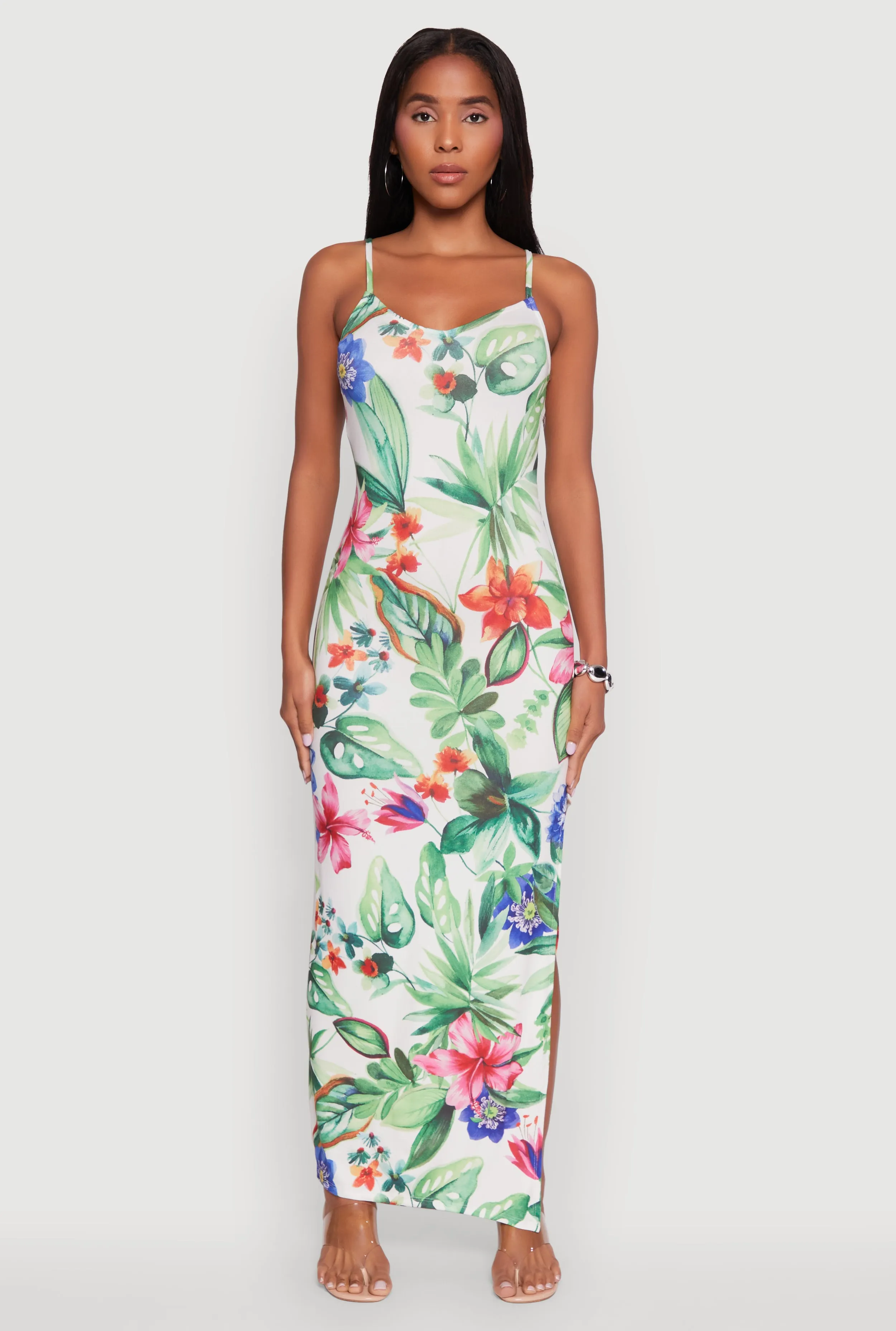 Haute Monde Sleeveless Scoop Neck Floral Maxi Dress sold by Rainbow product image thumbnail 2