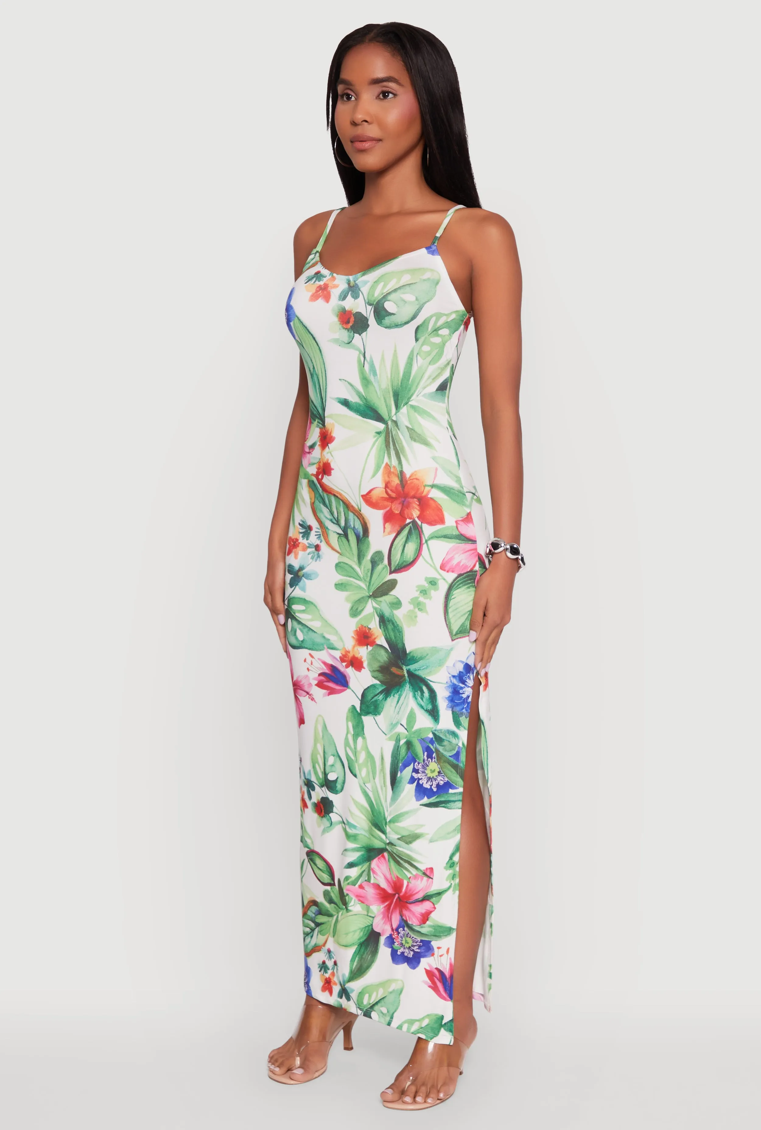 Haute Monde Sleeveless Scoop Neck Floral Maxi Dress sold by Rainbow product image thumbnail 3