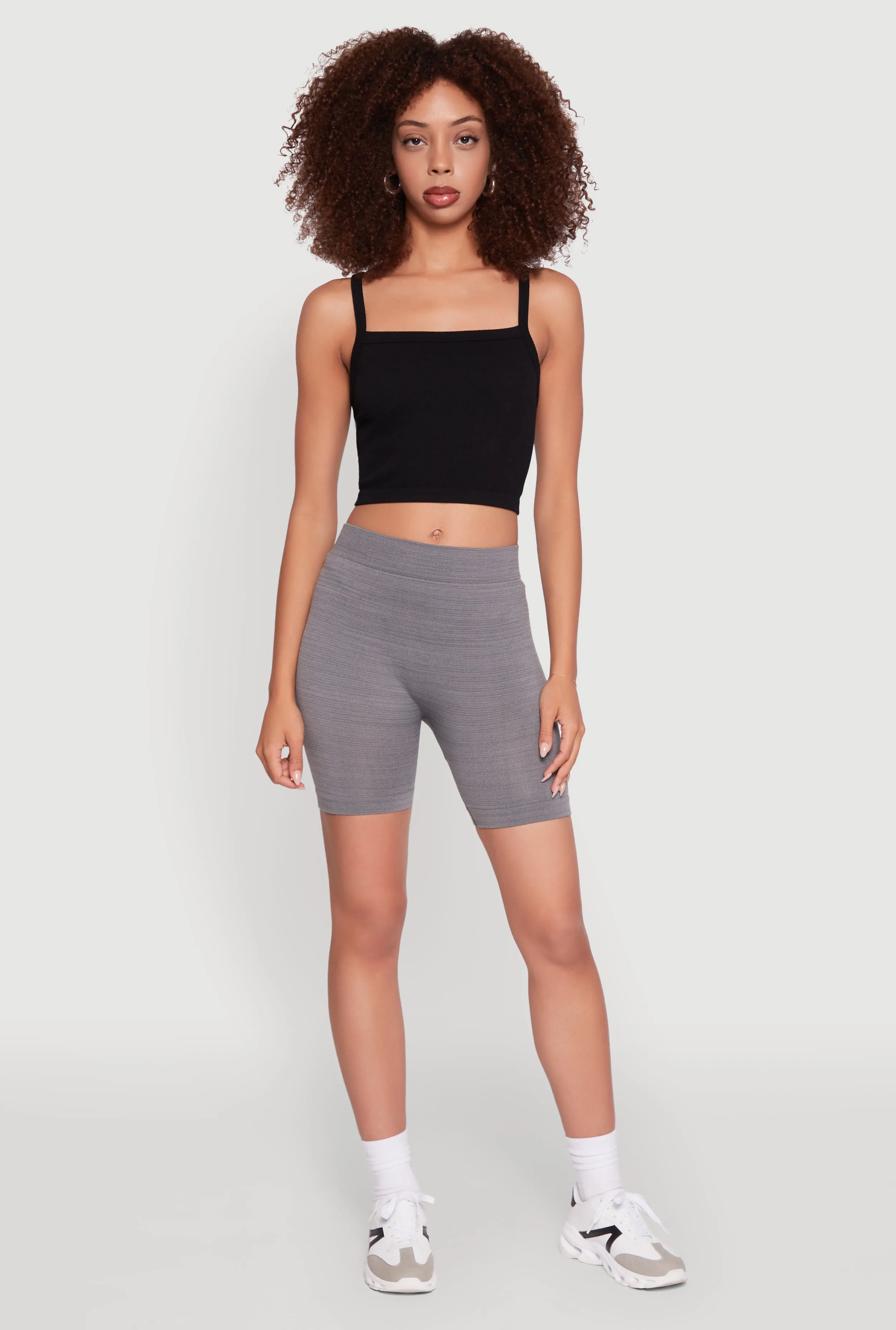 Trendy Seamless Mid Rise Biker Shorts sold by Rainbow