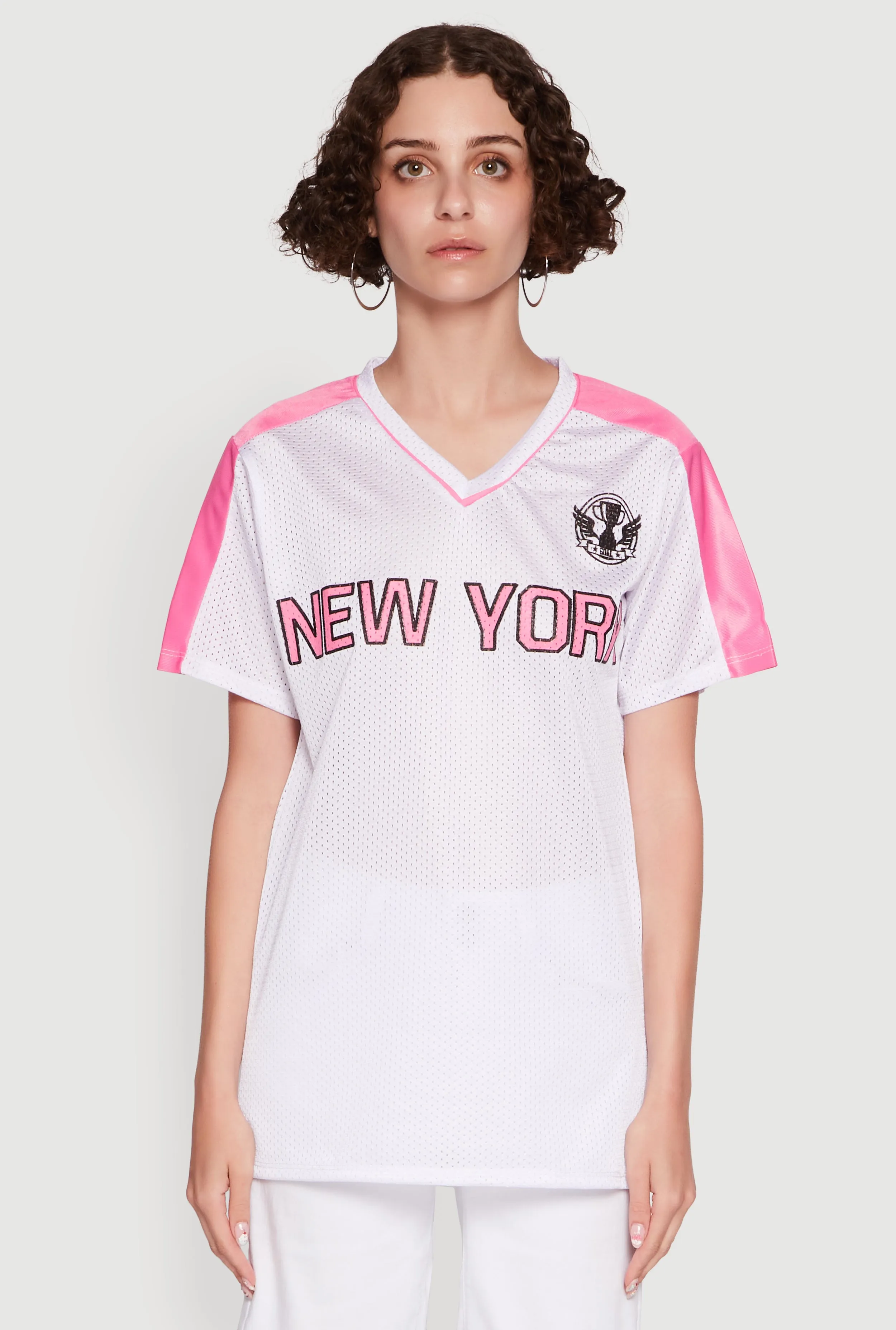 Trendy V-Neck New York Graphic Jersey sold by Rainbow product image thumbnail 2