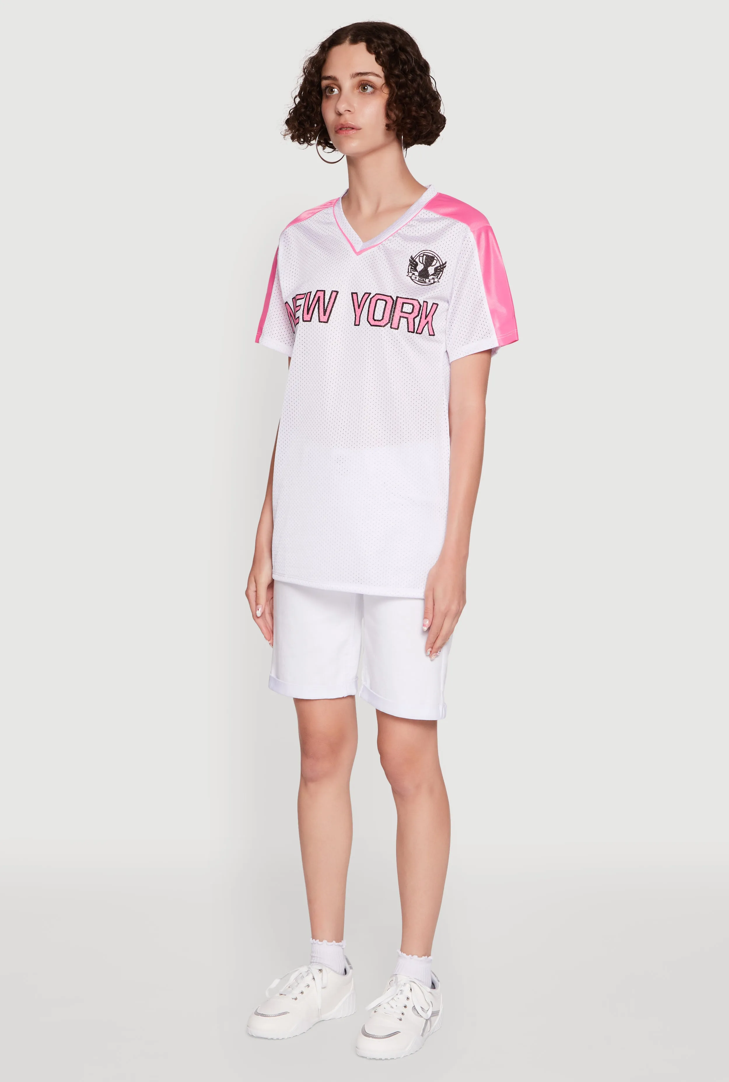 Trendy V-Neck New York Graphic Jersey sold by Rainbow product image thumbnail 5