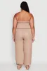 Plus Size Strapless Tube Jumpsuit with Tie Waist sold by Rainbow