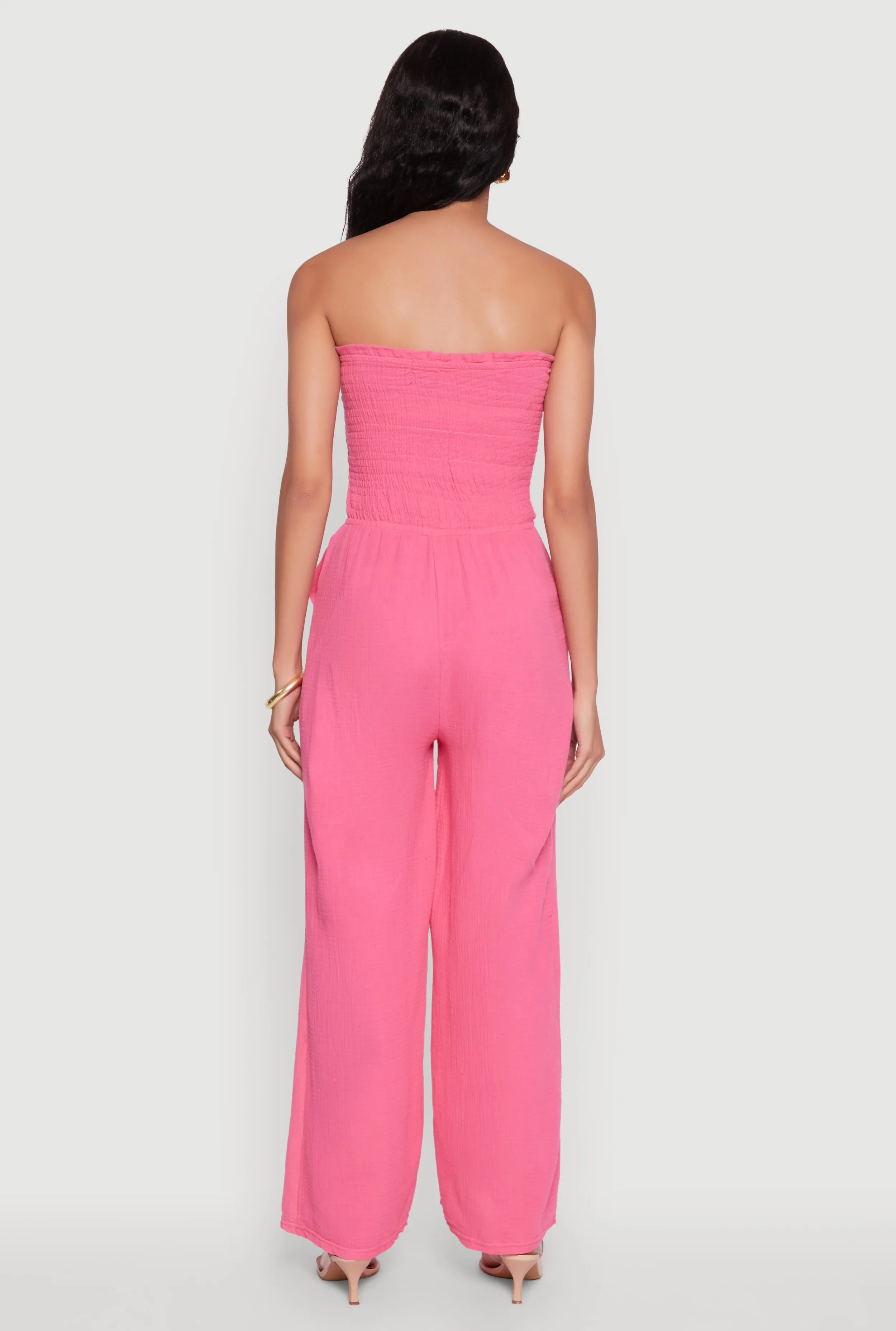 Smocked Tube Wide Leg Jumpsuit sold by Rainbow product image thumbnail 5