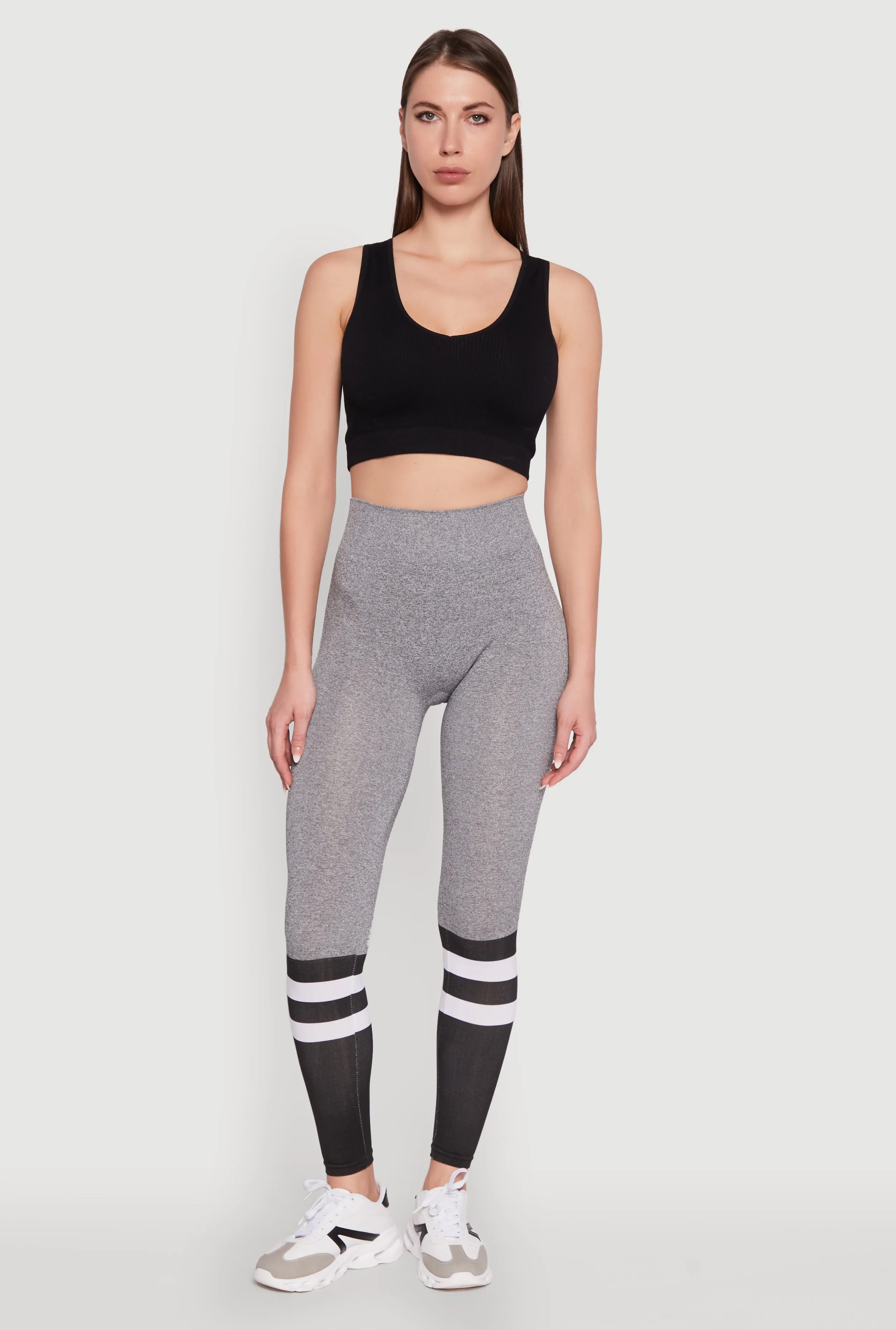 Trendy High Waisted Good Vibes Graphic Leggings sold by Rainbow