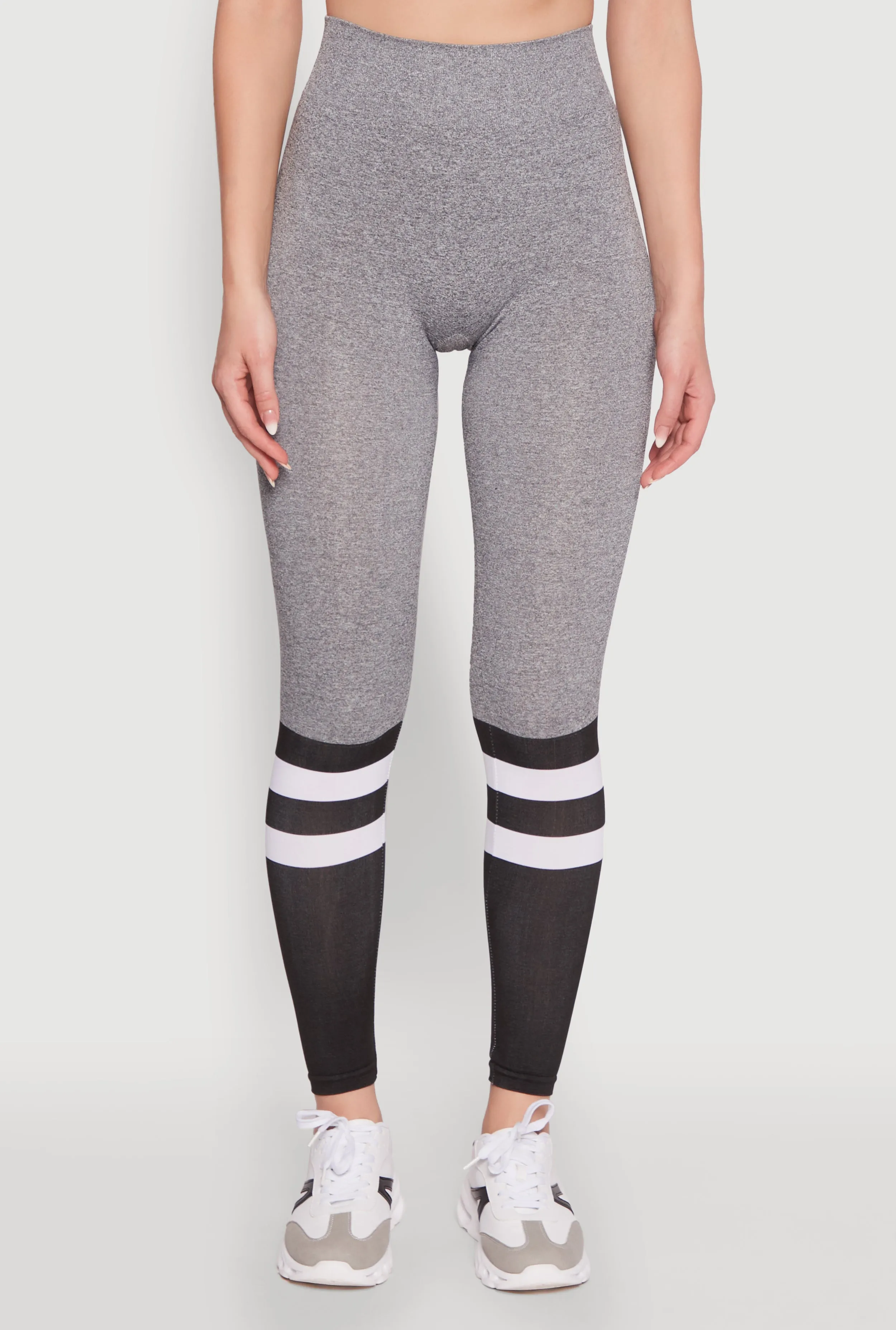 Trendy High Waisted Good Vibes Graphic Leggings sold by Rainbow product image thumbnail 5