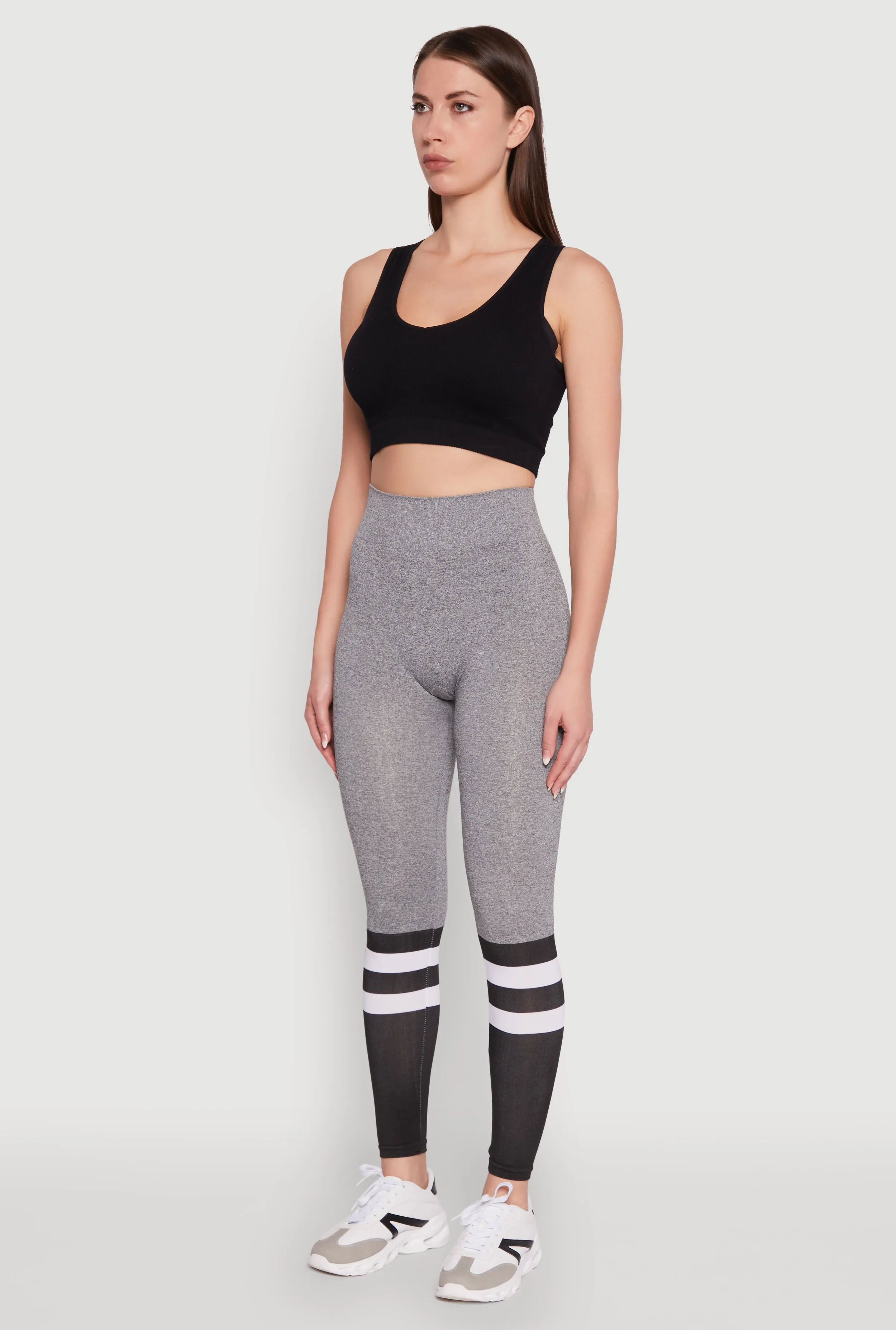 Trendy High Waisted Good Vibes Graphic Leggings sold by Rainbow product image thumbnail 3