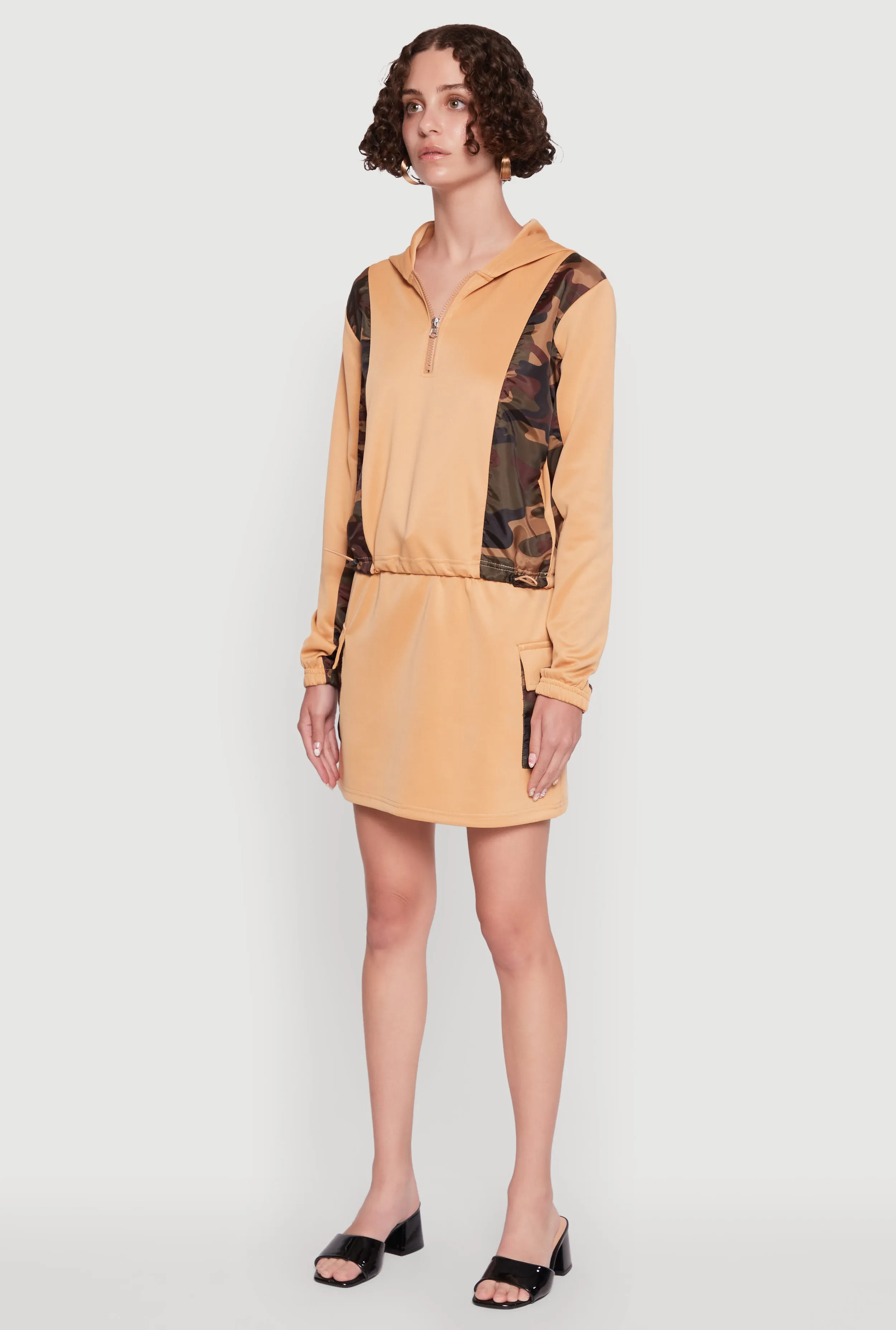 Color Block Quarter Zip Hoodie sold by Rainbow product image thumbnail 5