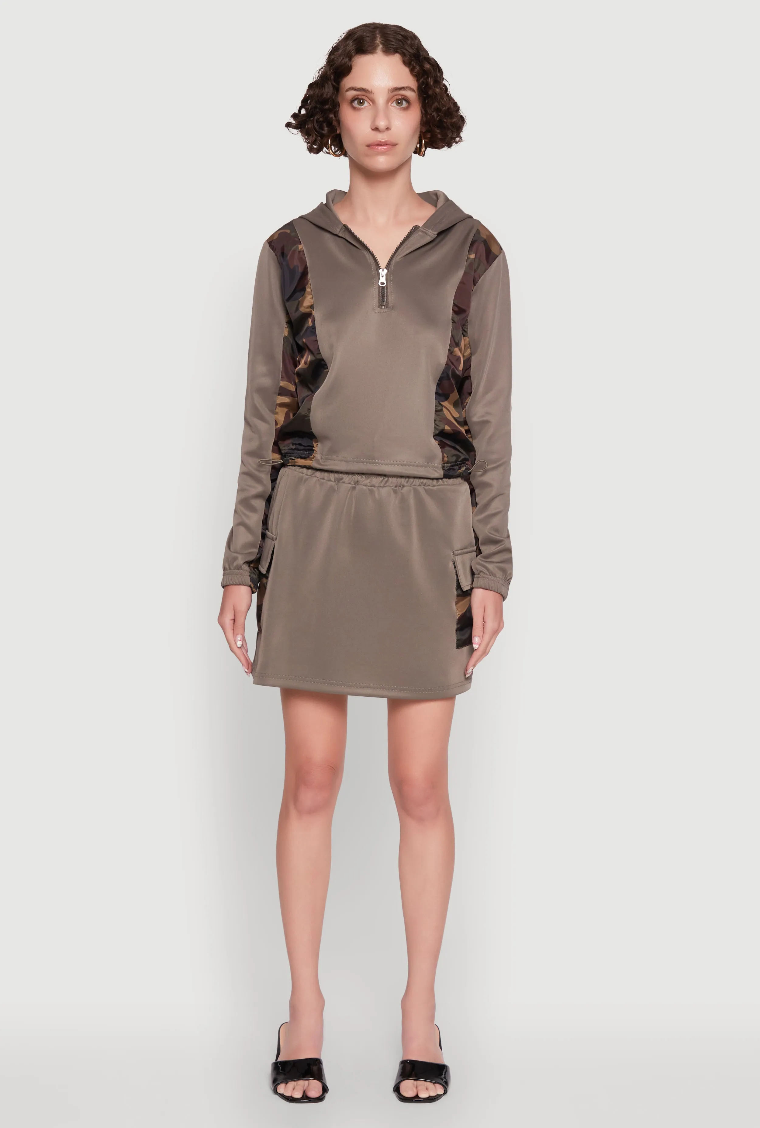 Trendy Drawstring Waist Cargo Skirt sold by Rainbow product image thumbnail 2