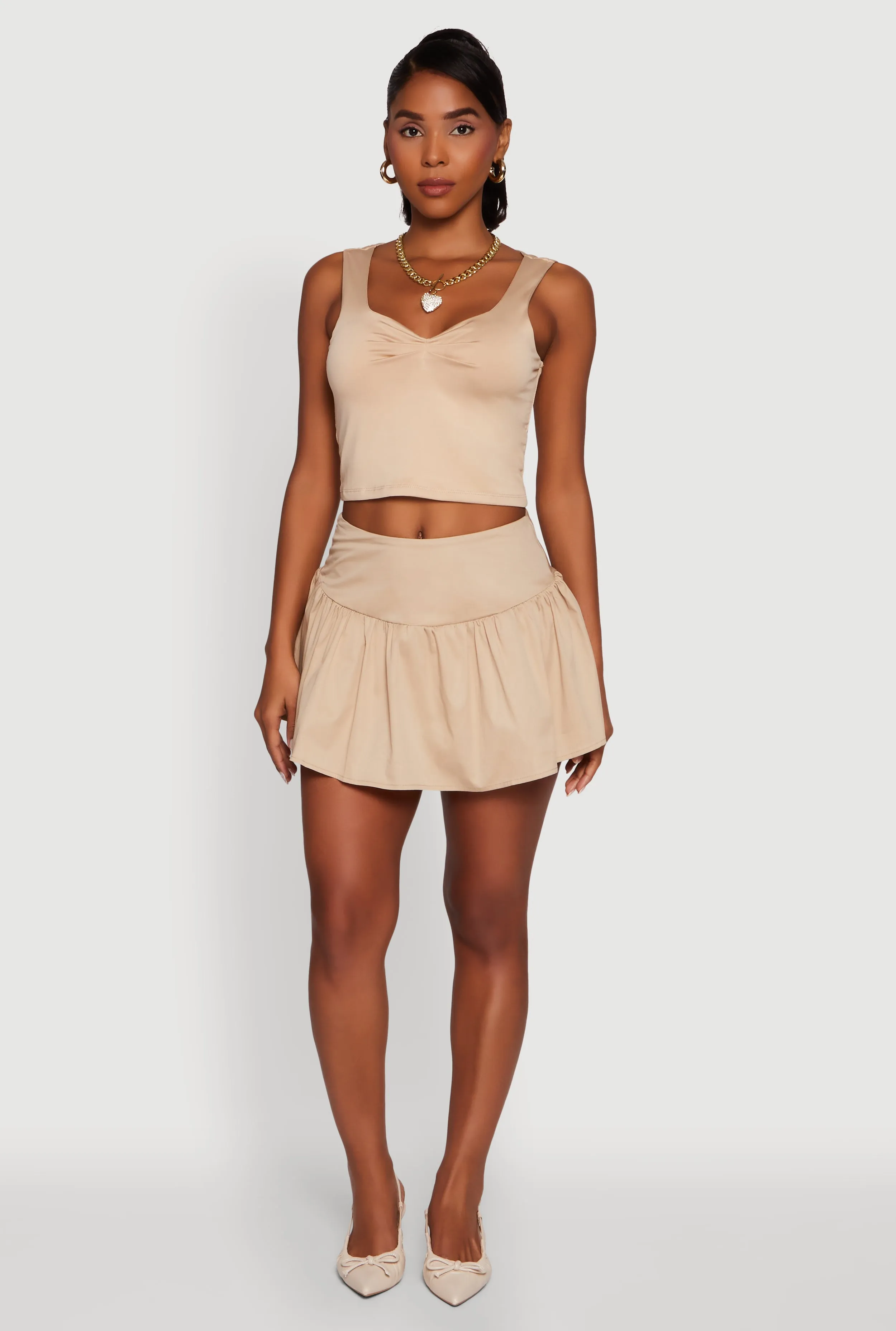 Iris Sweetheart Cropped Tank Top sold by Rainbow product image thumbnail 3