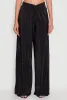 Stylish Plisse High Waisted Palazzo Pants with Twist Front Waist sold by Rainbow