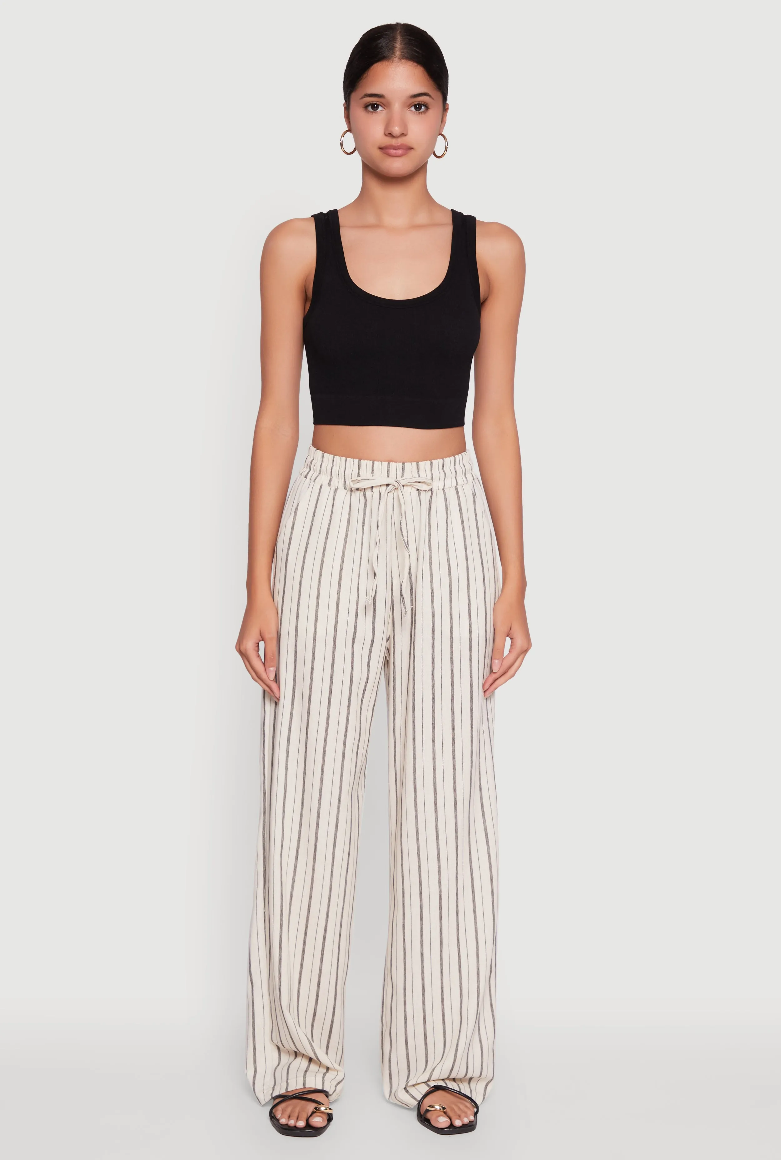 Striped High Waisted Palazzo Pants sold by Rainbow product image thumbnail 2