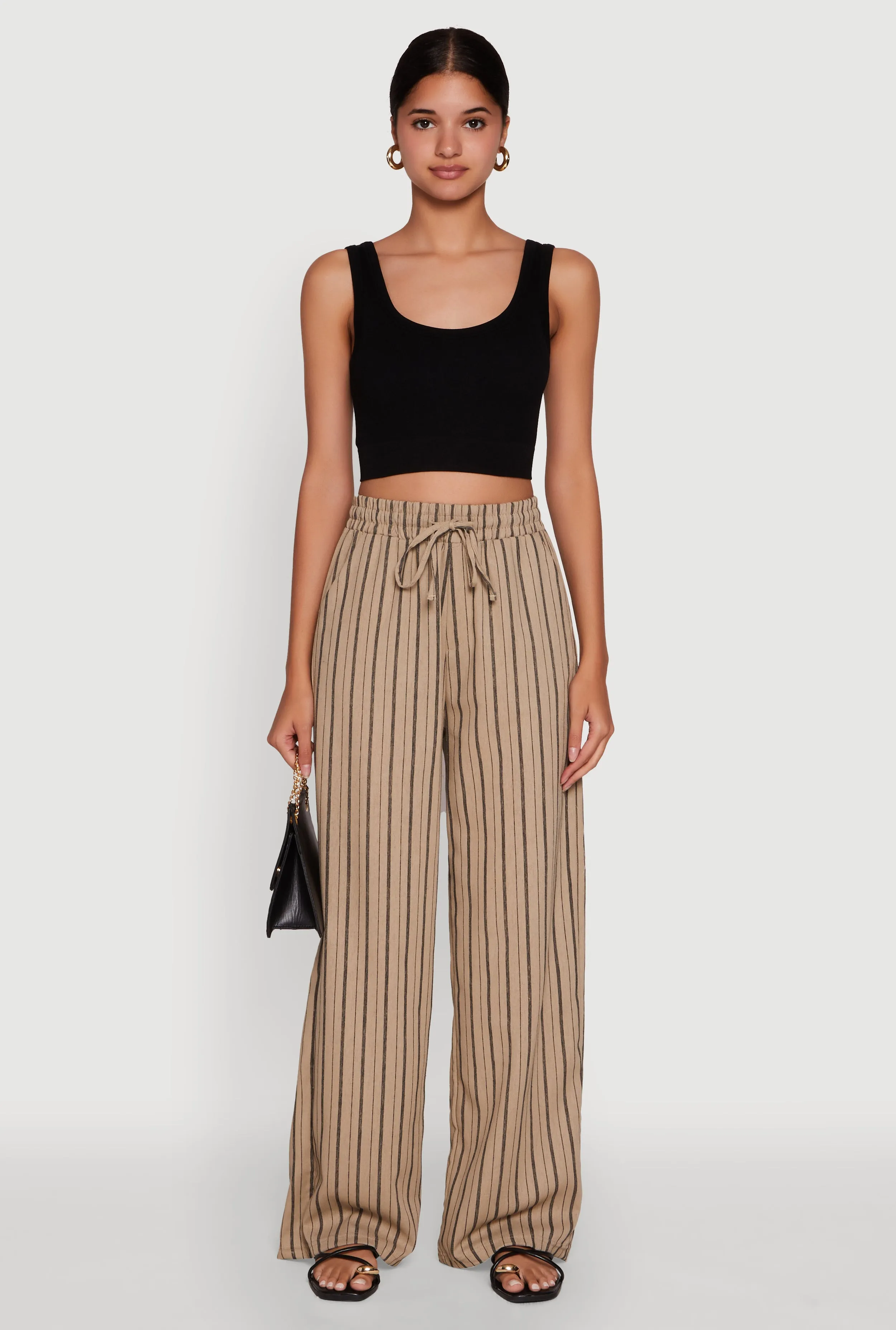 Striped High Waisted Palazzo Pants sold by Rainbow product image thumbnail 2
