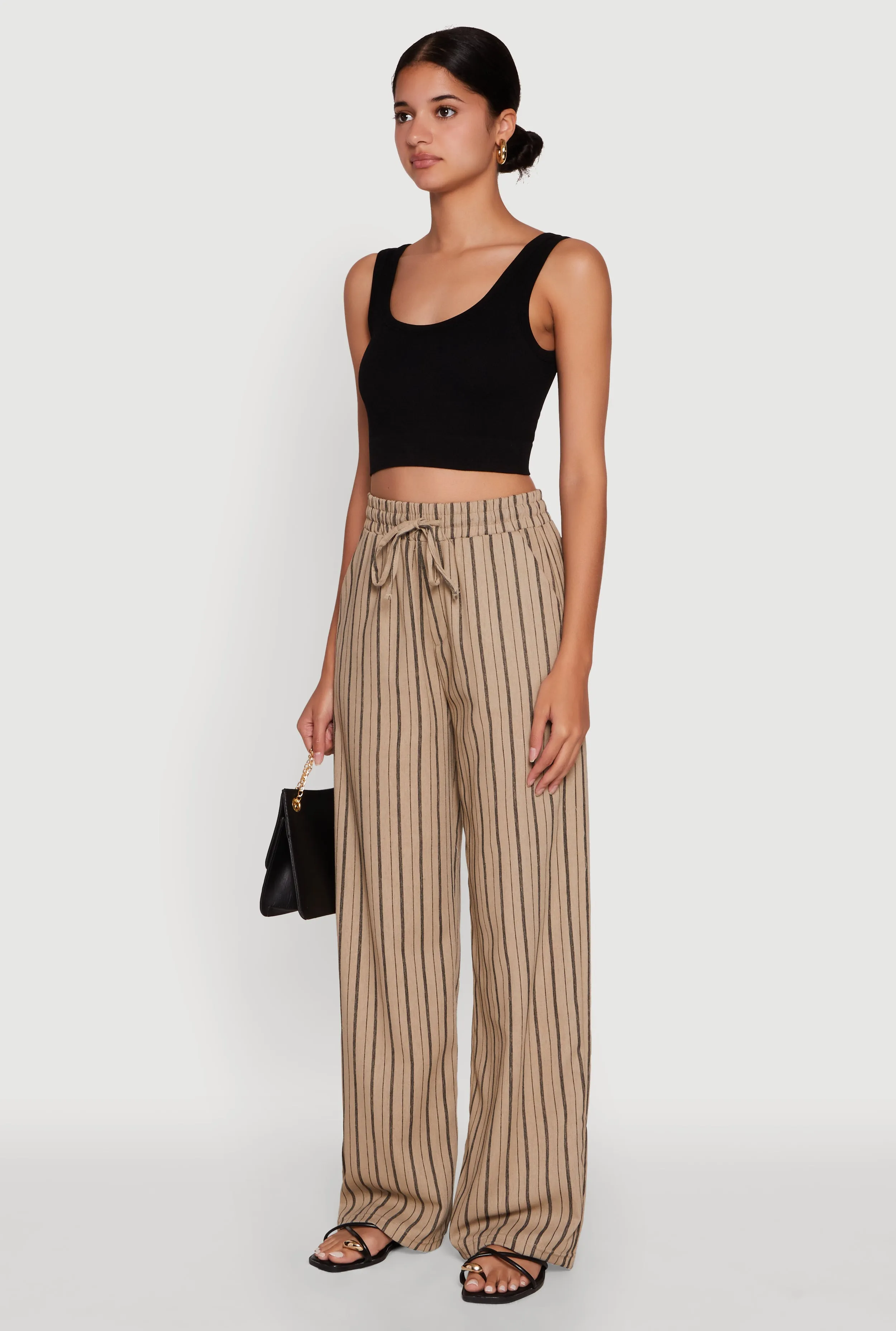 Striped High Waisted Palazzo Pants sold by Rainbow product image thumbnail 3