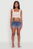 Crochet Daisy Print Sleeveless Crop Top sold by Rainbow
