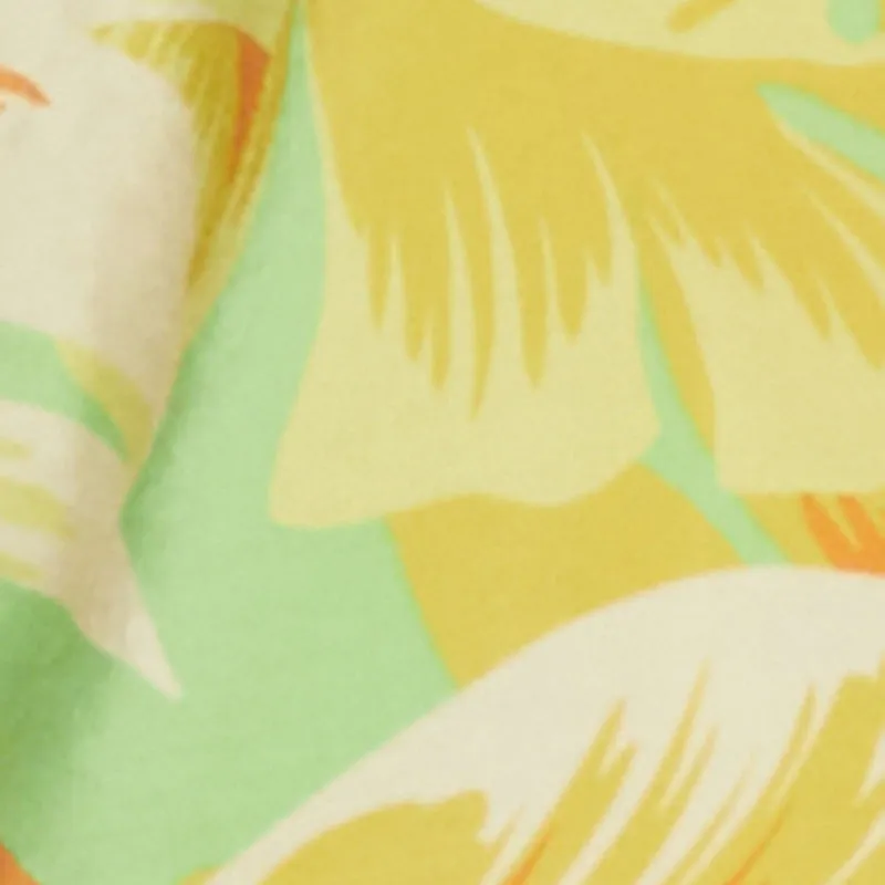 Trendy Leaf Print Crepe Knit Button Front Shirt sold by Rainbow product image thumbnail 4