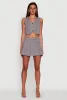 Pinstripe Pleated Mini Skirt sold by Rainbow
