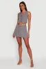 Pinstripe Pleated Mini Skirt sold by Rainbow